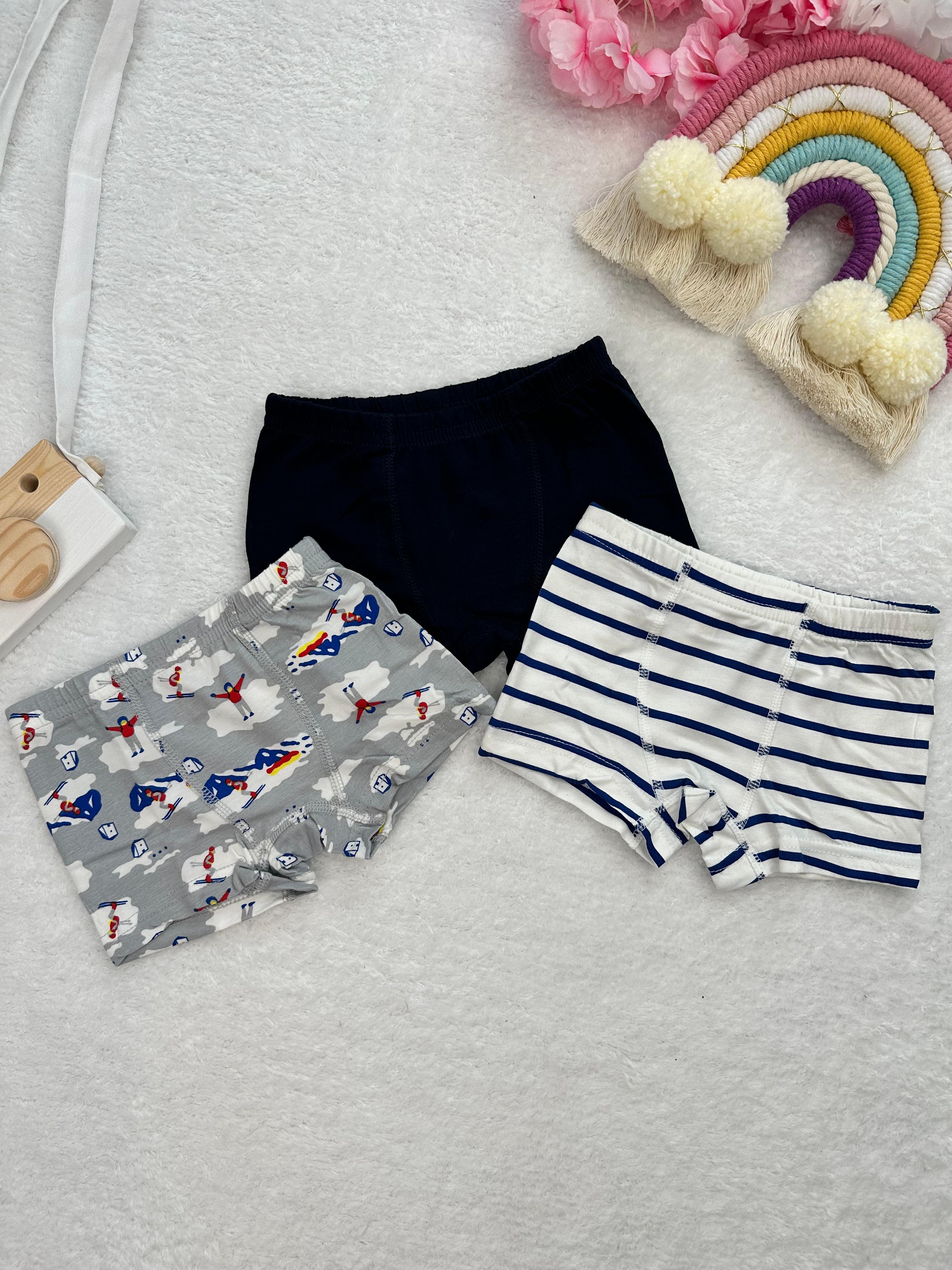 MinyKids Karışık Desenli 3'lü Boxer Set