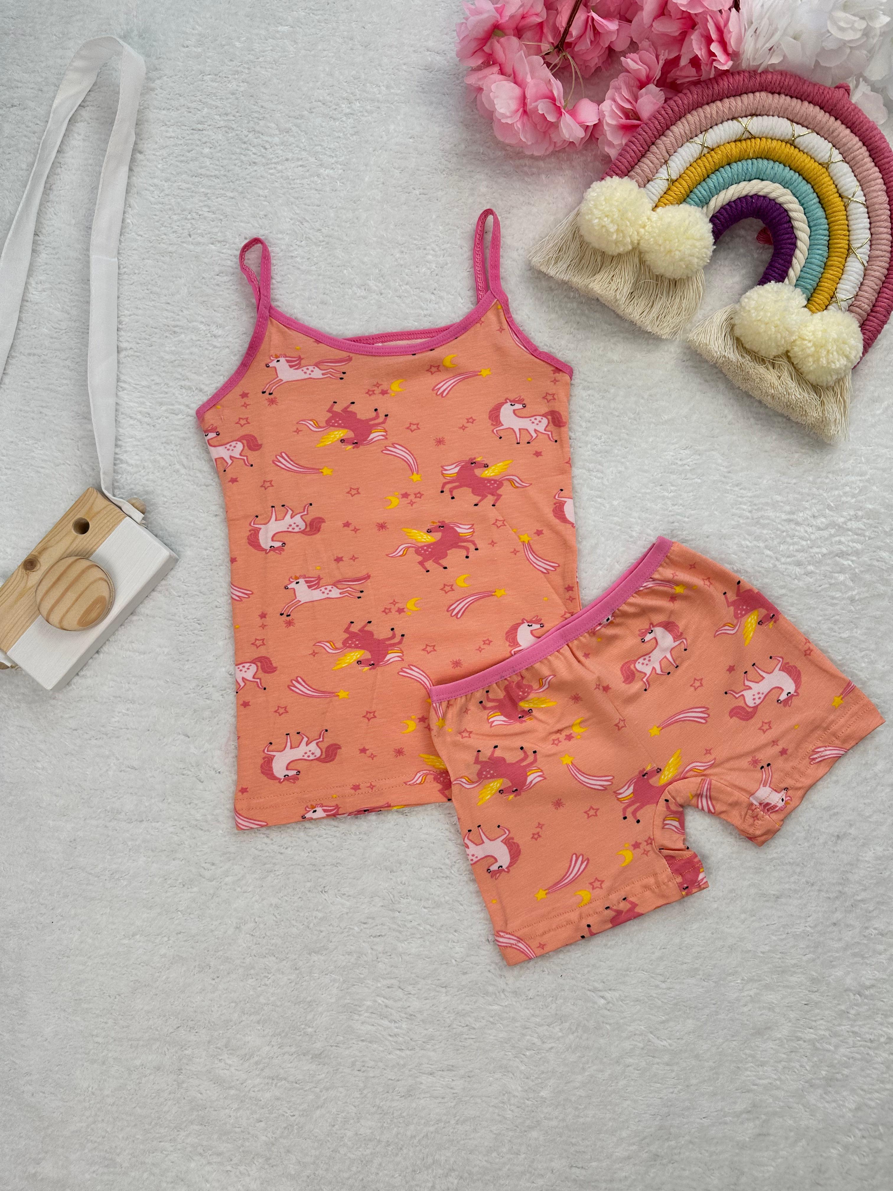 MinyKids Unicorn Desenli Atlet Boxer Takım