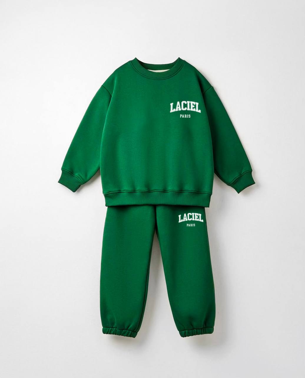 Lisanslı La'ciel Paris Unisex Yeşil Sloganlı Takım