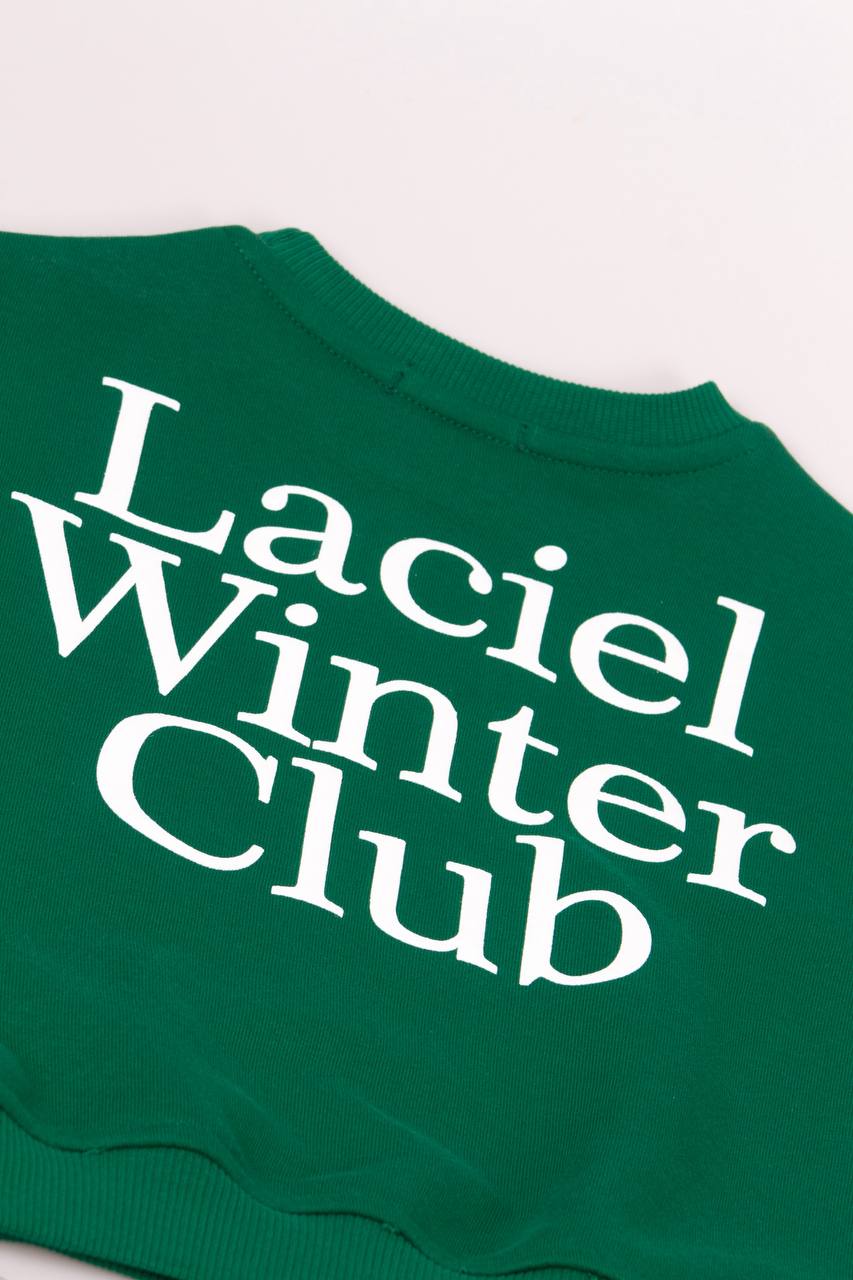 Lisanslı La'ciel Paris Unisex Yeşil Sloganlı Takım