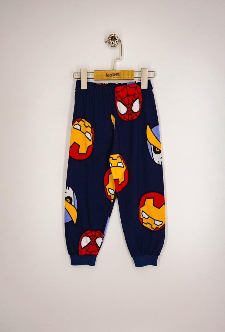 MinyKids Marvel Desen Lacivert Erkek Çocuk Pijama Takım