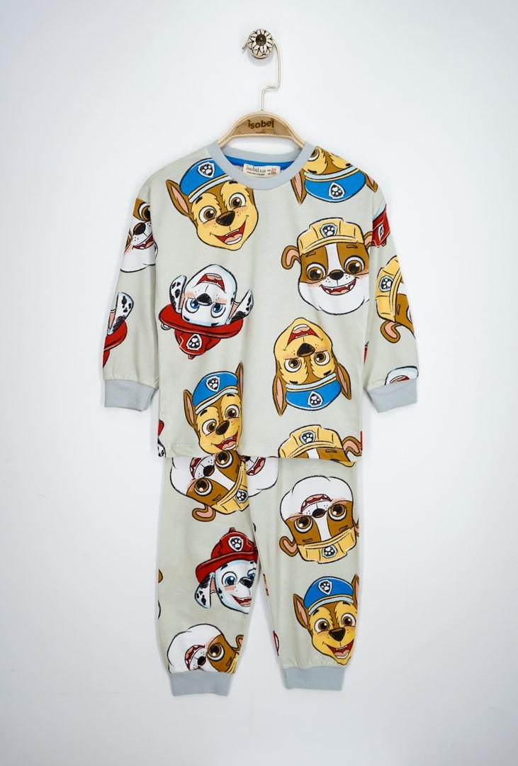 MinyKids Paw Patrol Desen Gri Erkek Çocuk Pijama Takım