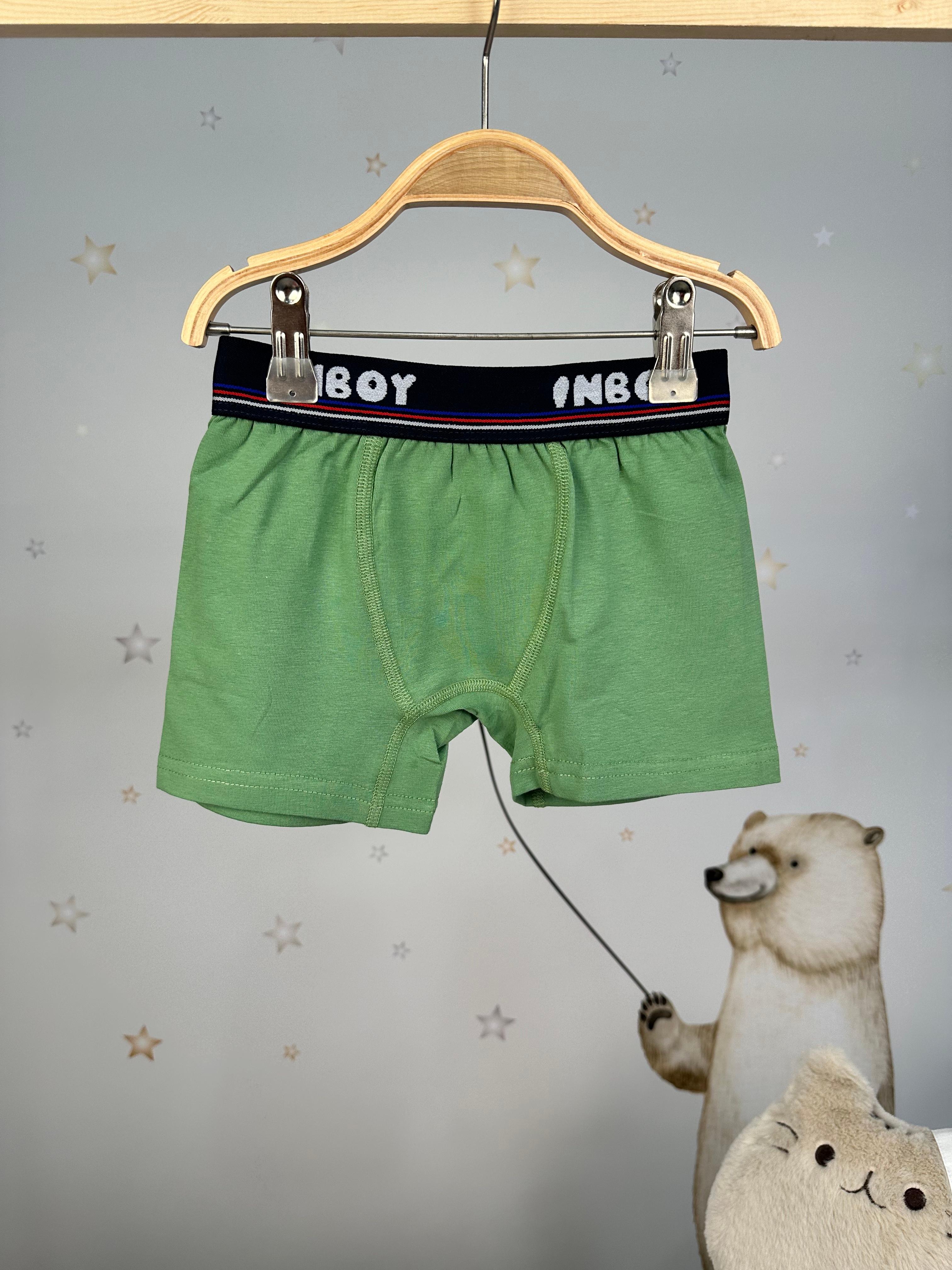 MinyKids Düz Yeşil Renk Boxer