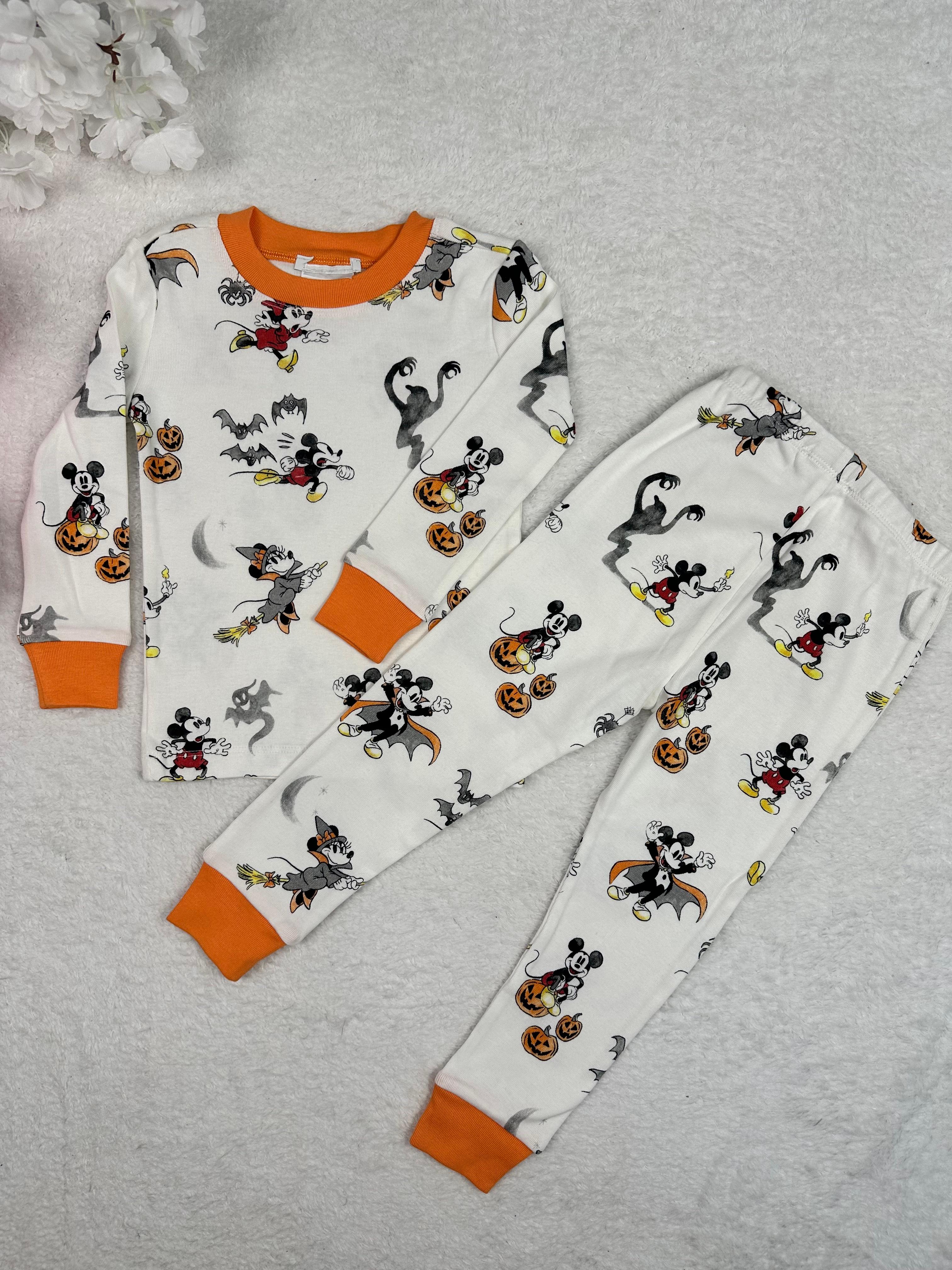 MinyKids Orj. PBK Mickey Mouse Cadılar Bayramı Desen Unisex Pijama Takım