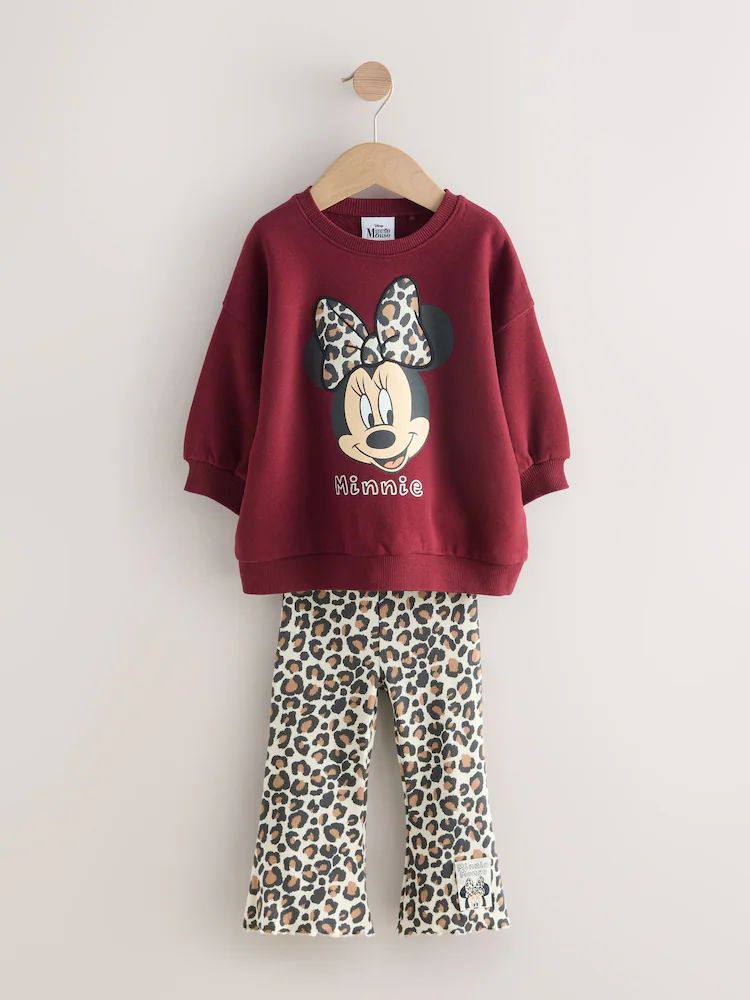 Minnie Mouse Desen Bordo Fitilli Taytlı %100 Pamuk Alt Üst Takım