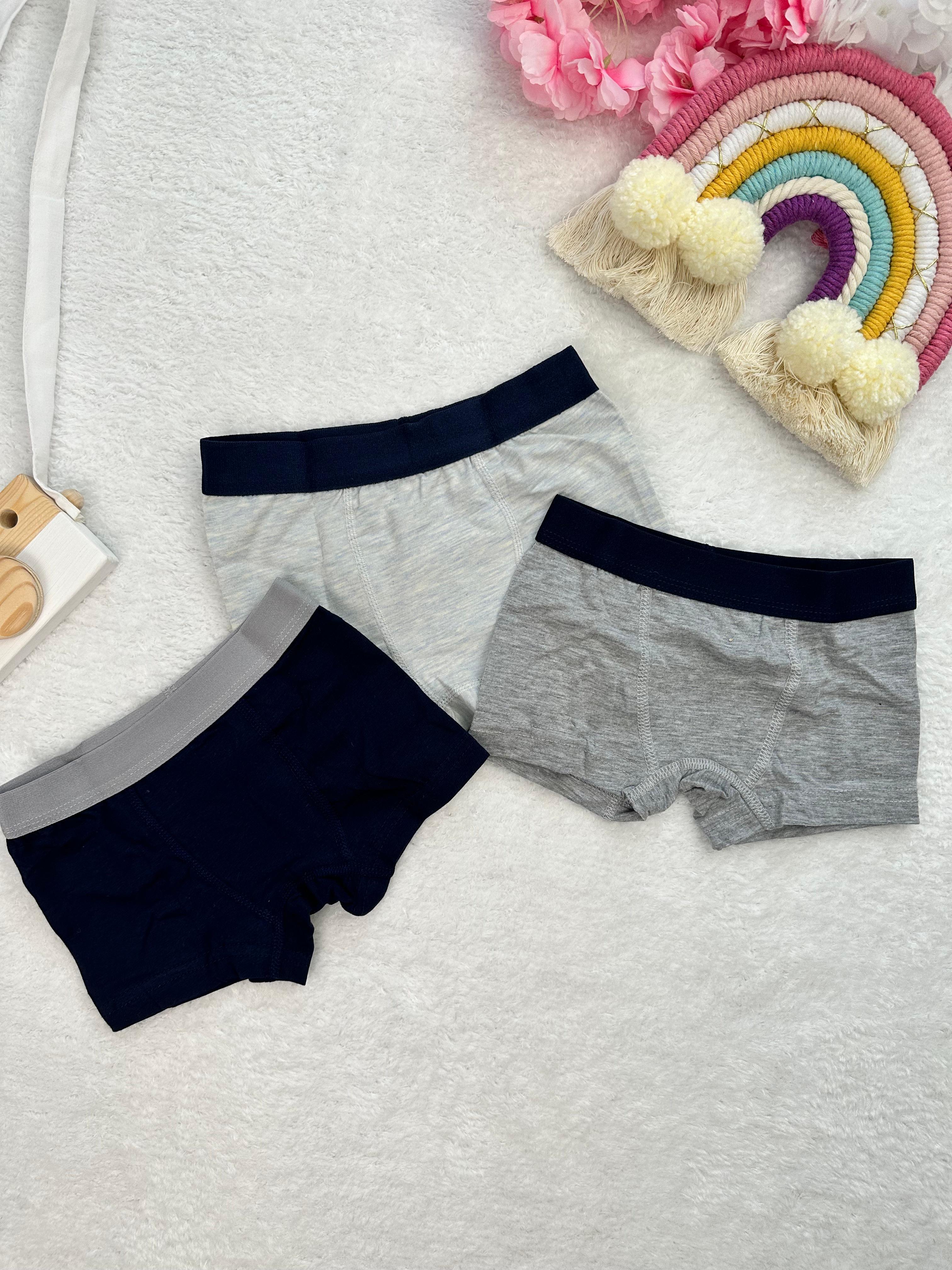 MinyKids Düz Renk 3'lü Boxer Set