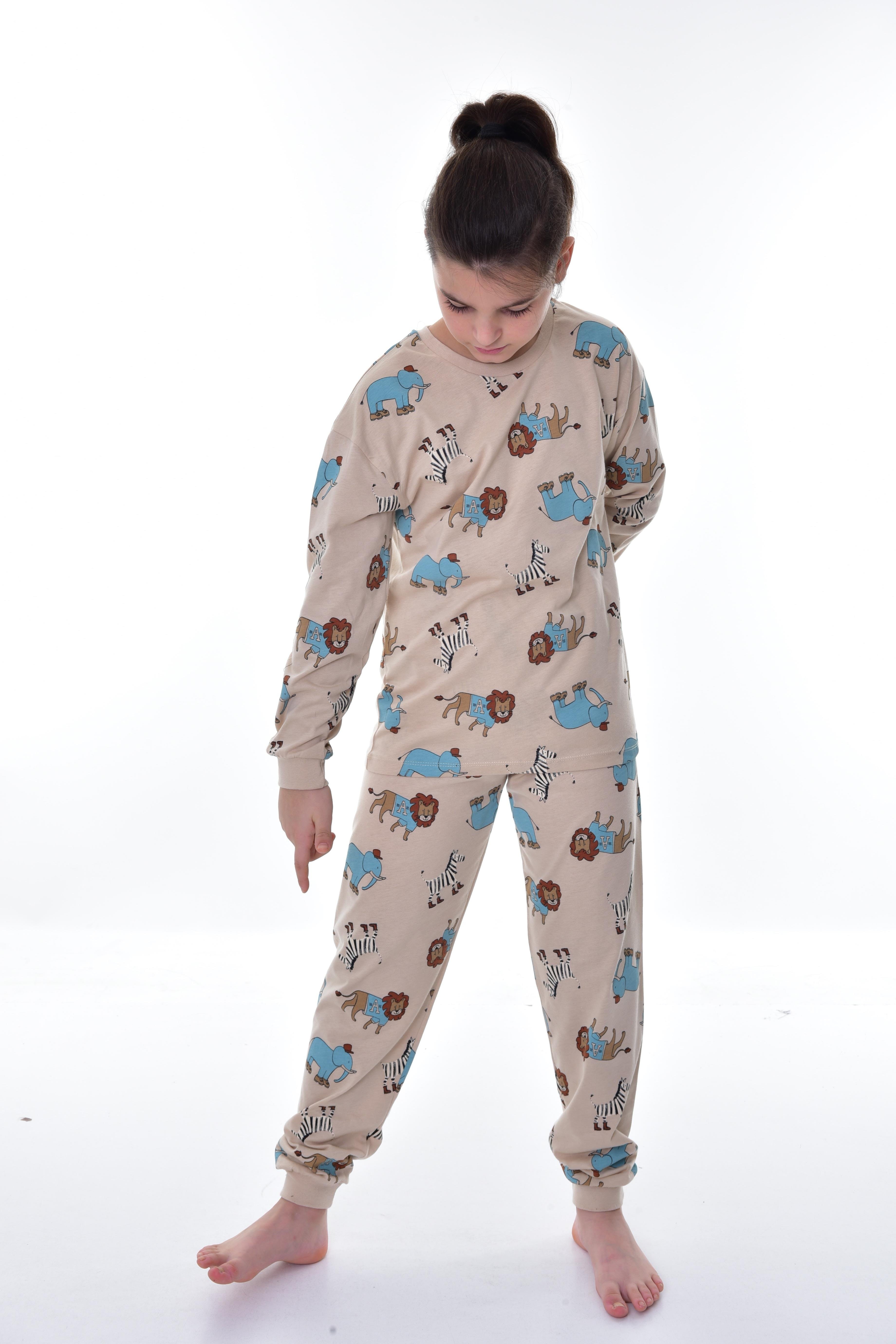 MinyKids Hayvan Desenli Çocuk Pijama Takımı