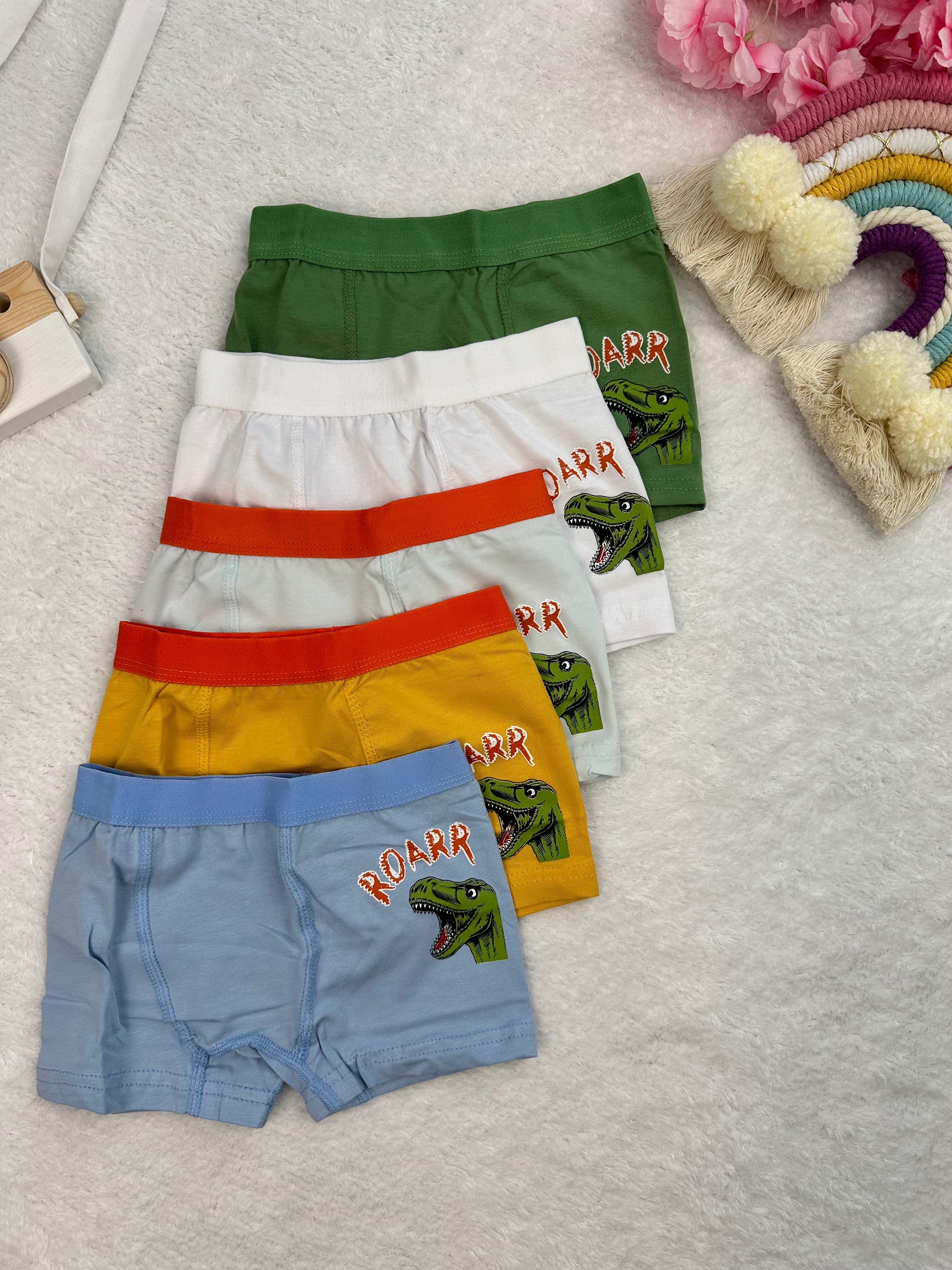 MinyKids Dinozor Desenli 5'li Boxer Set