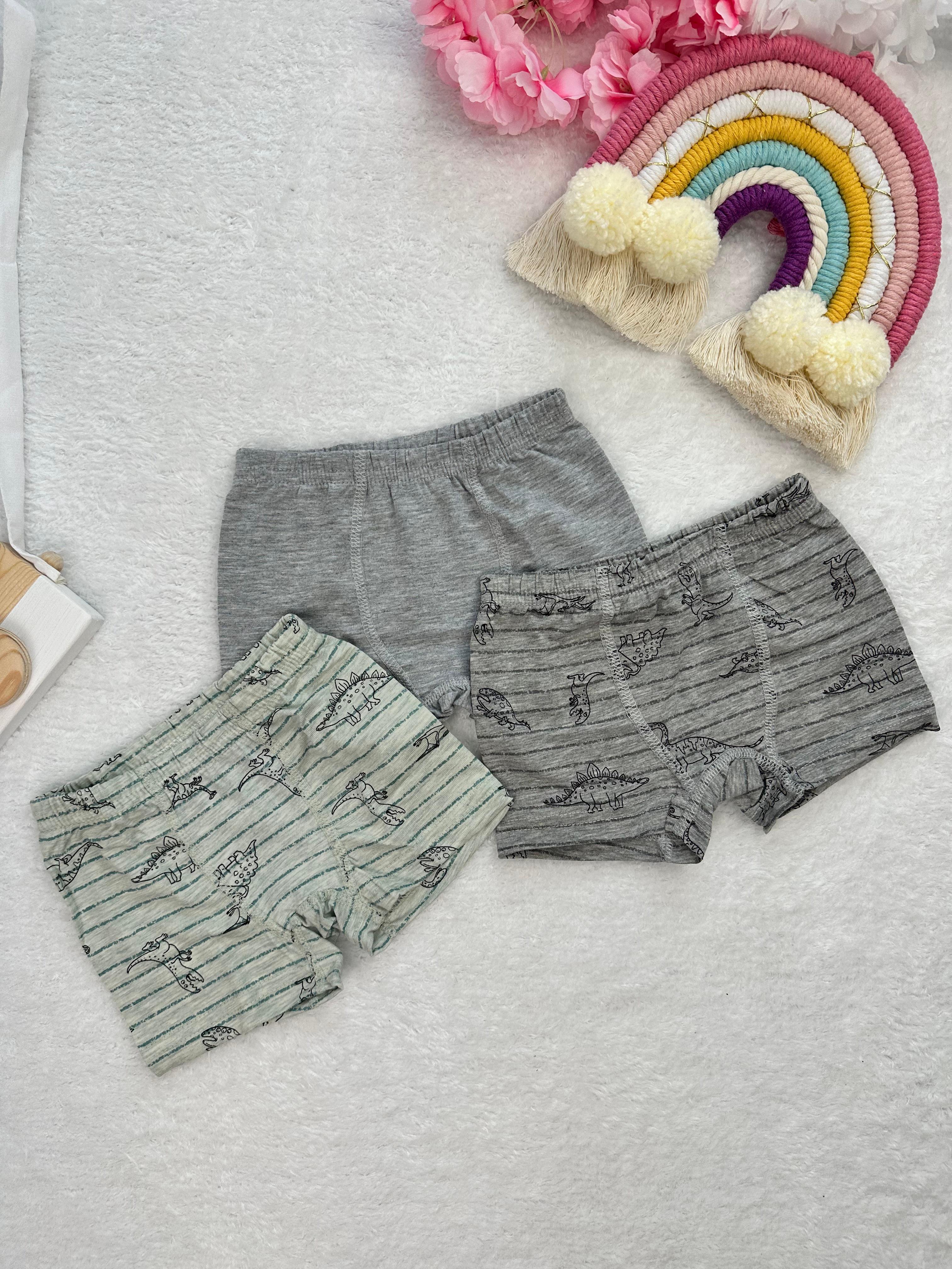 MinyKids Dinozor Desenli 3'lü Boxer Set