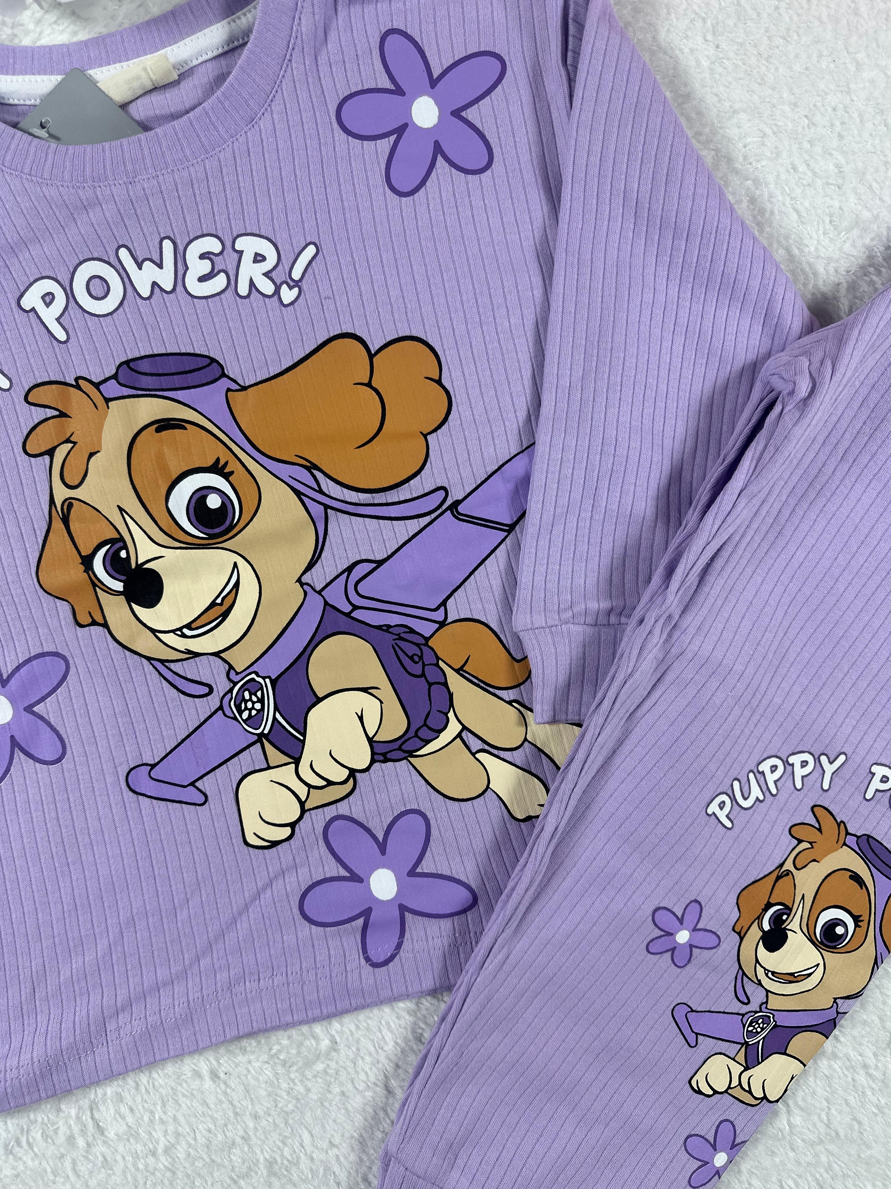 MinyKids Paw Patrol Lila Kız Çocuk Pijama Takım