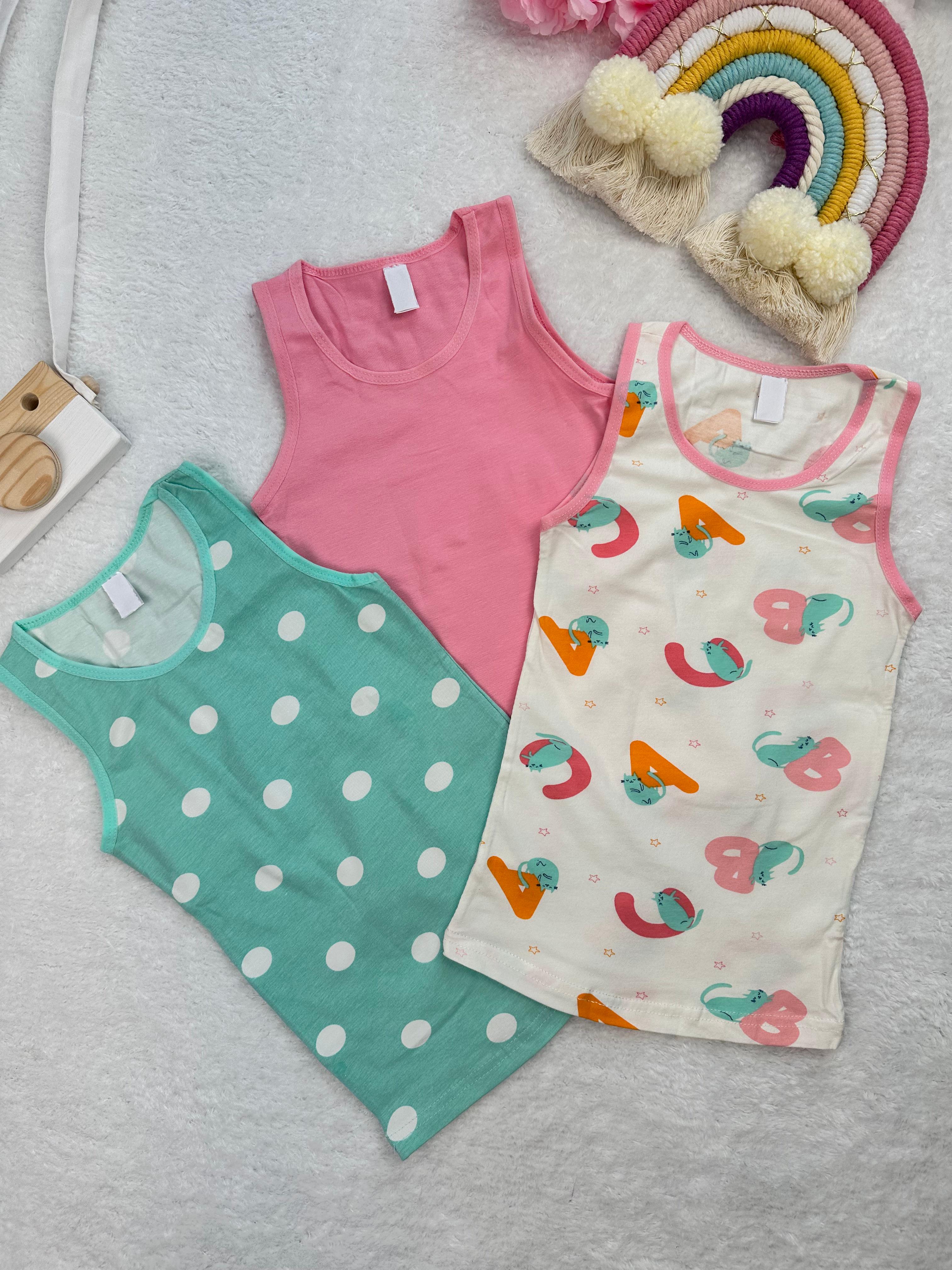 MinyKids Renkli 3'lü Atlet Set