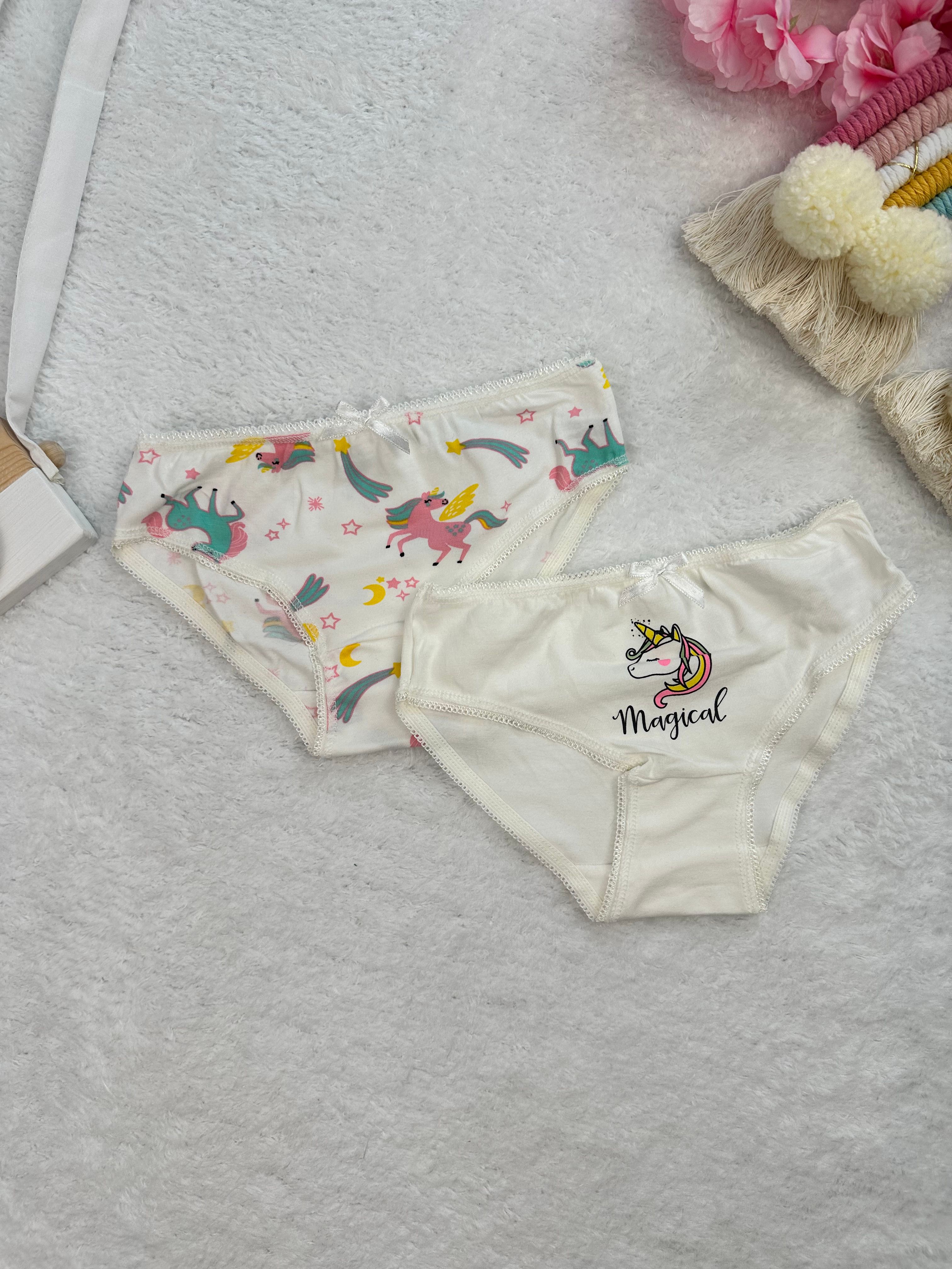 MinyKids Unicorn Desenli 2'li Külot Set