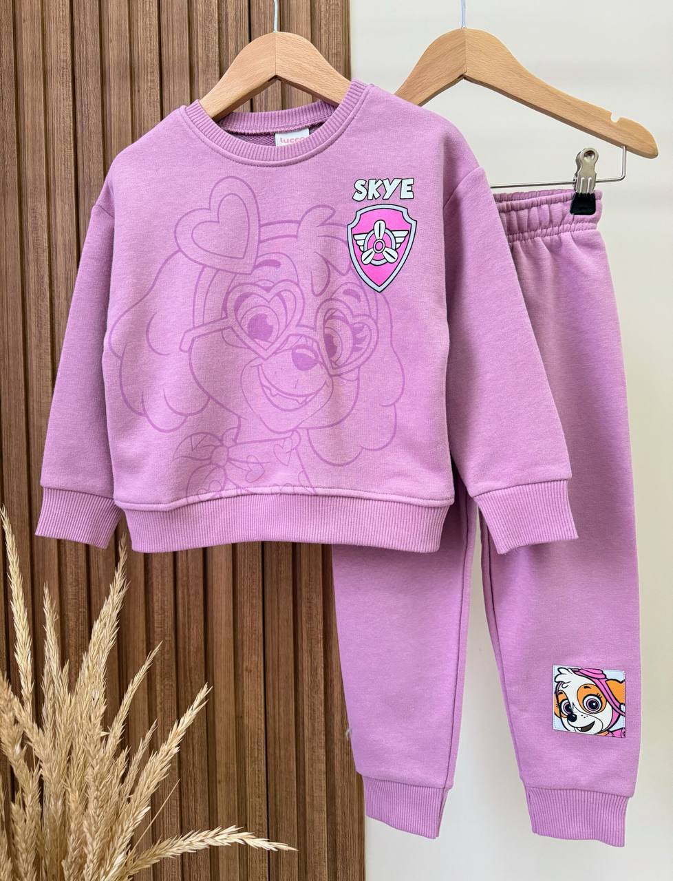 Paw Patrol Desen Pembe %100 Pamuk Kız Çocuk Alt Üst Takım