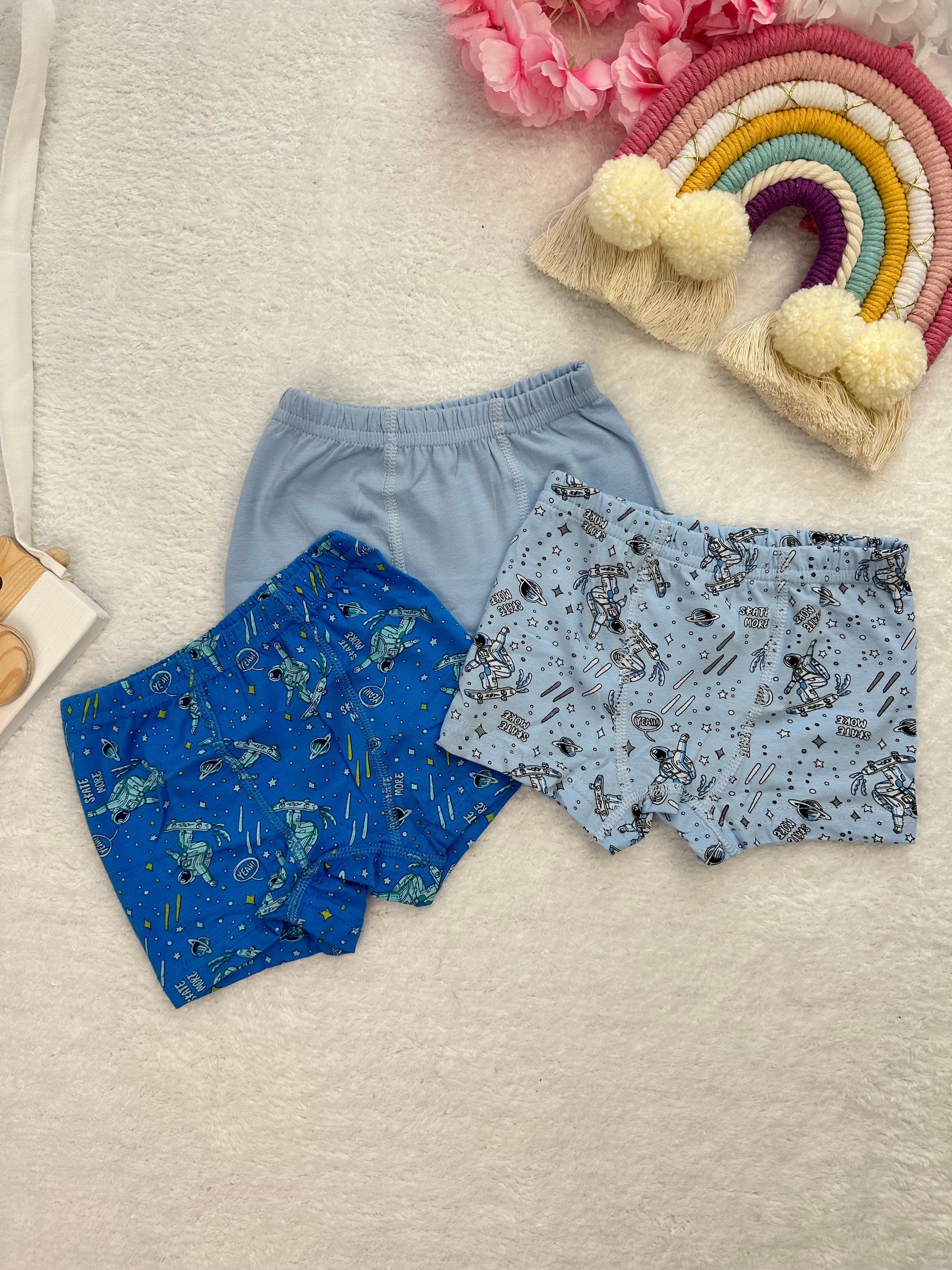 MinyKids Uzay Desenli 3'lü Boxer Set