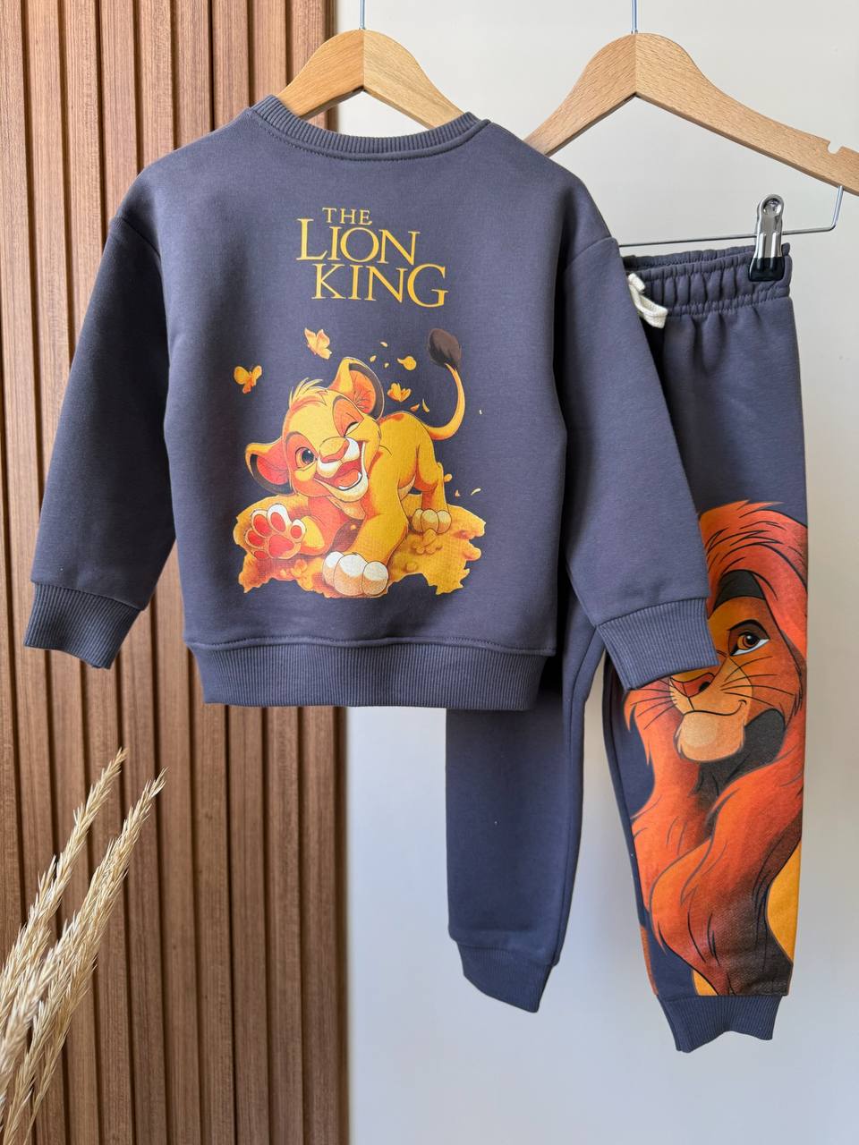 Lion King Desen Füme %100 Pamuk Erkek Çocuk Alt Üst Takım