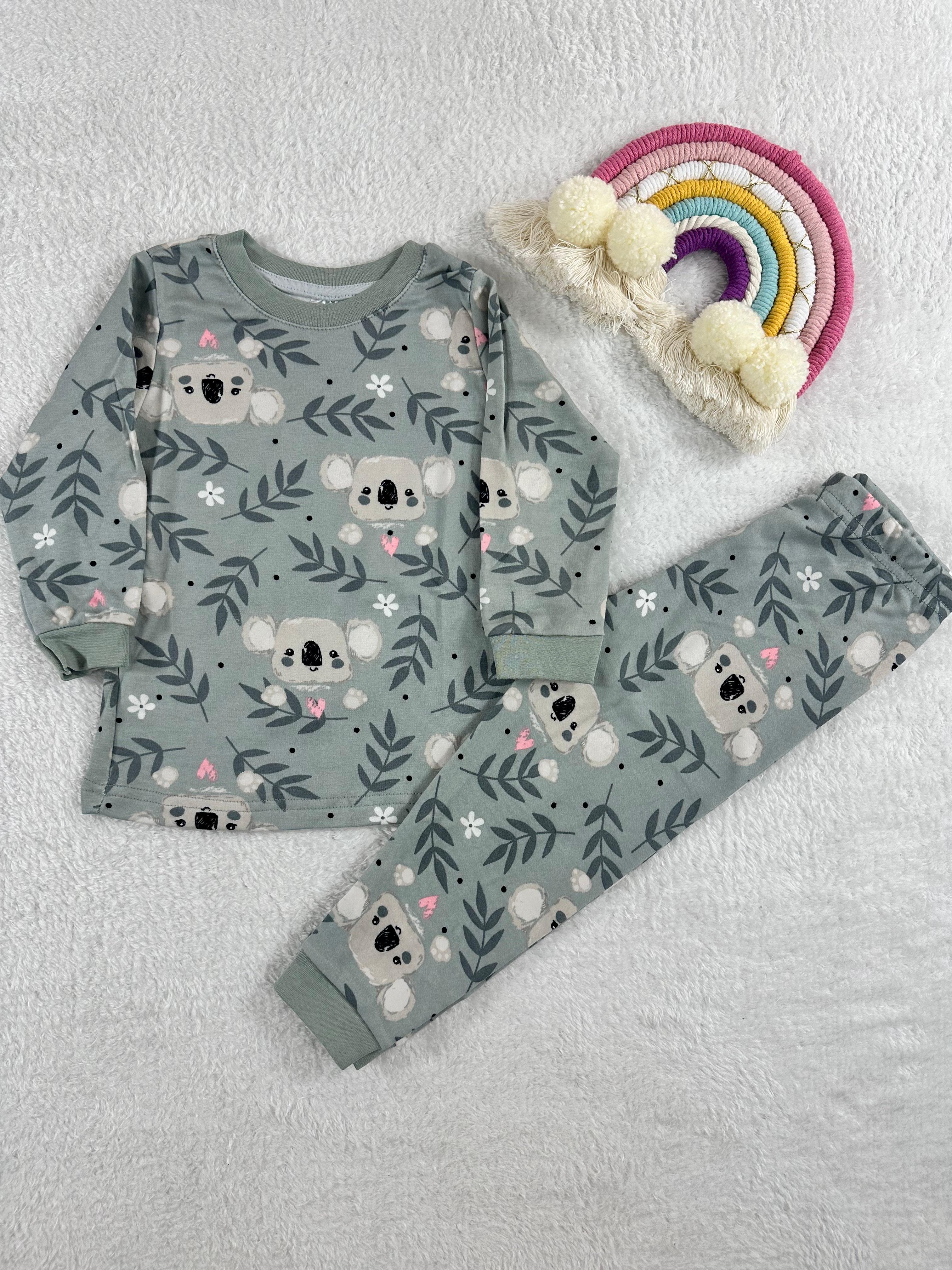 MinyKids Koala Desen Füme Kız Çocuk Pijama Takım