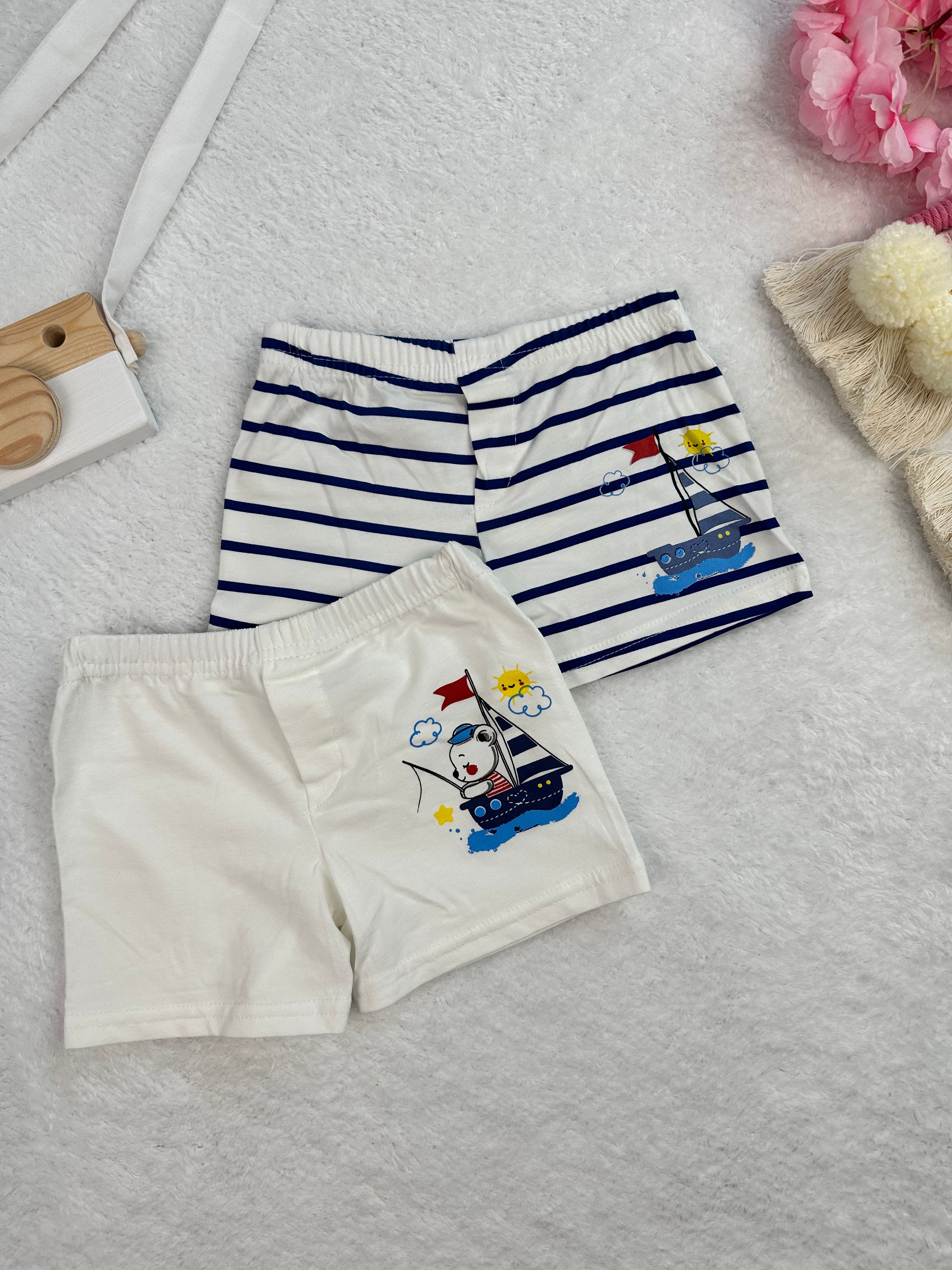 MinyKids Gemi Desenli 2'li Boxer Set