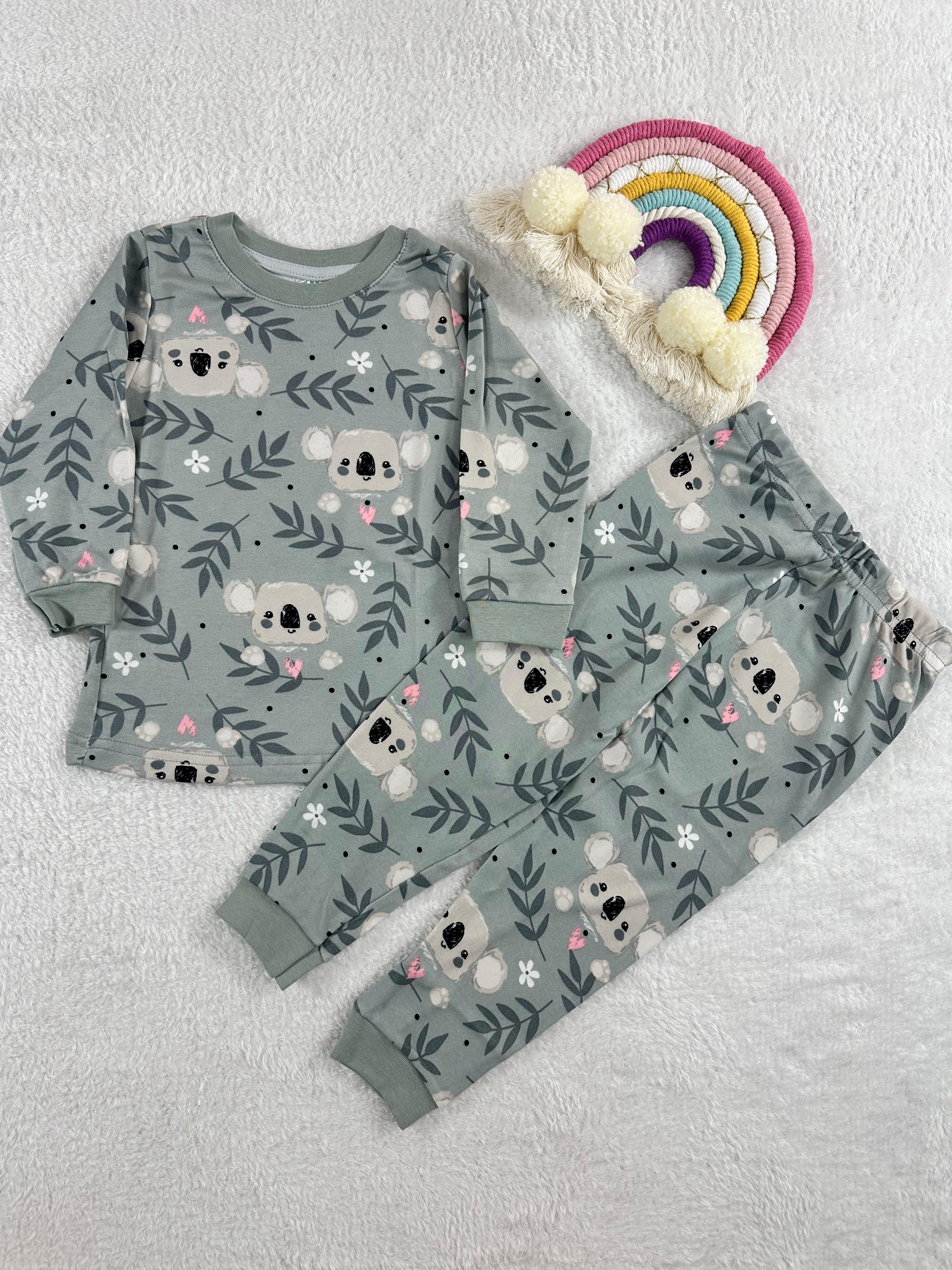 MinyKids Koala Desen Füme Kız Çocuk Pijama Takım