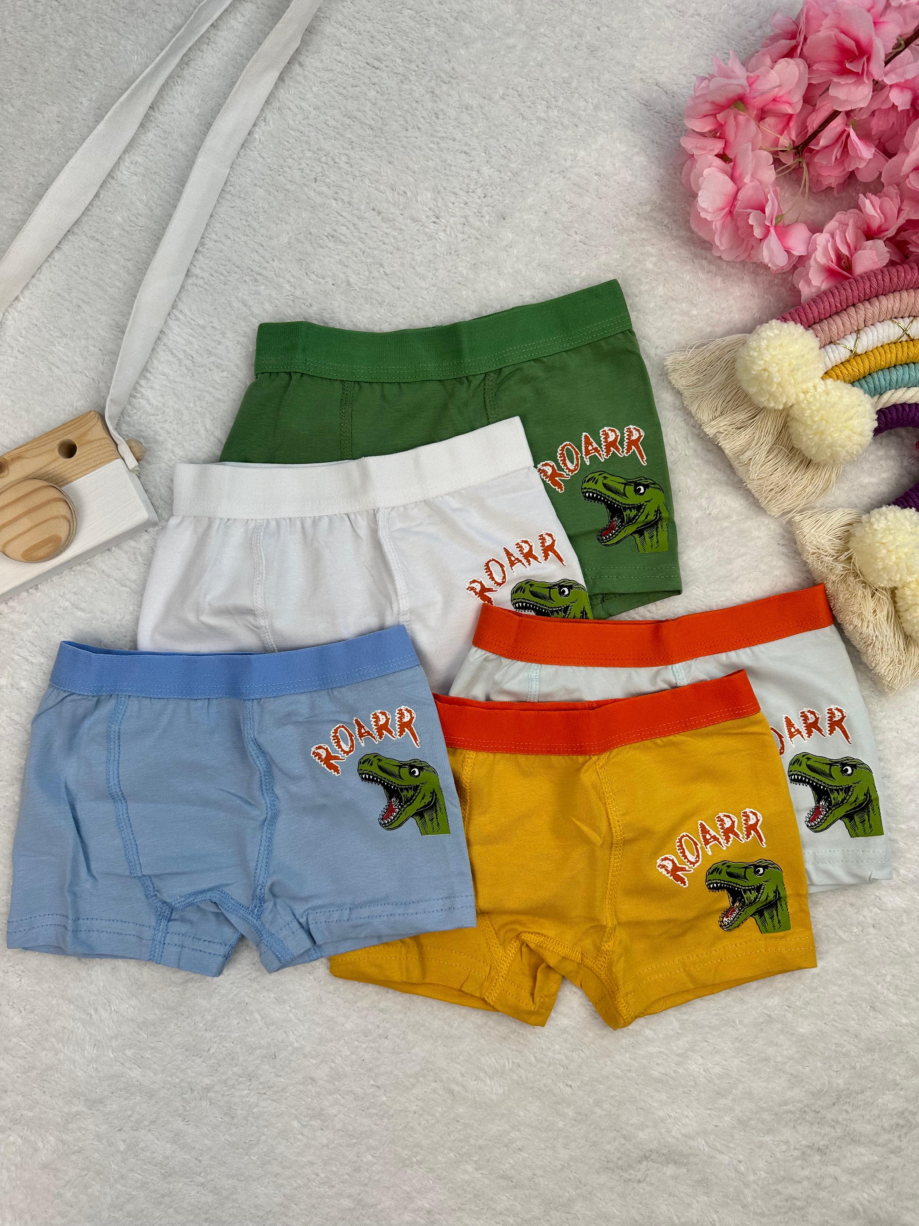 MinyKids Dinozor Desenli 5'li Boxer Set