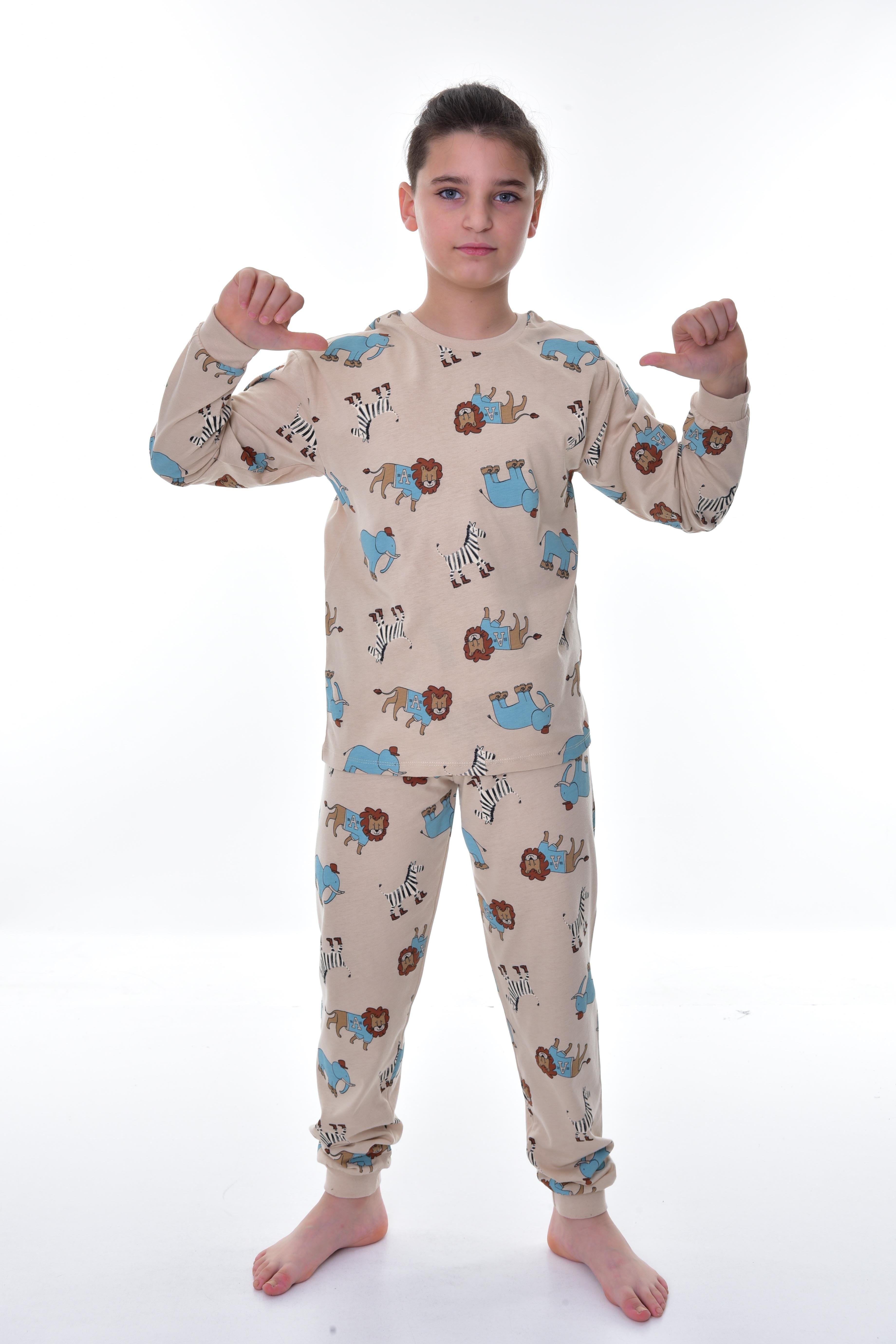 MinyKids Hayvan Desenli Çocuk Pijama Takımı