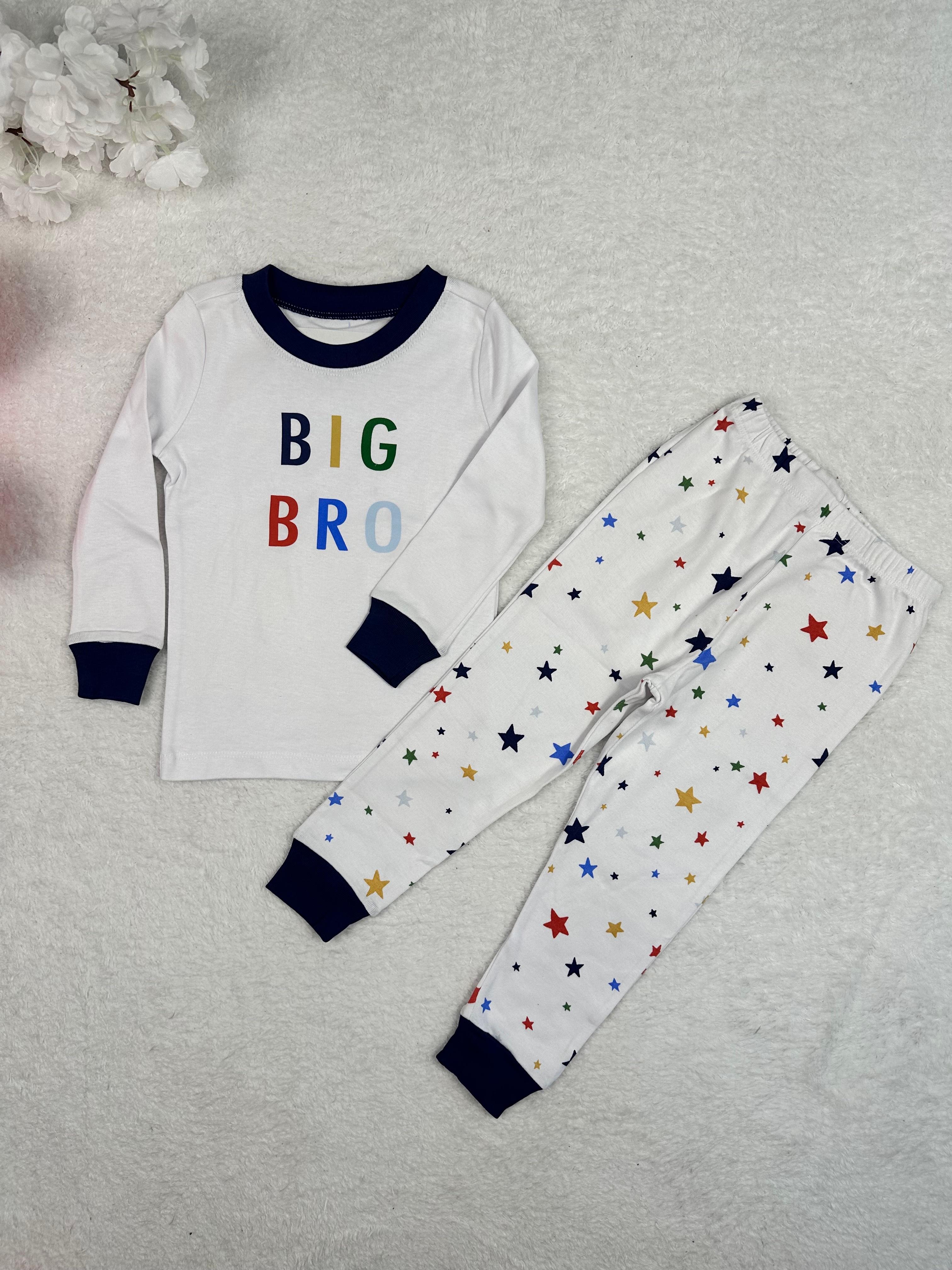 MinyKids Orj. PBK Yıldız Desen Beyaz Erkek Çocuk Pijama Takım