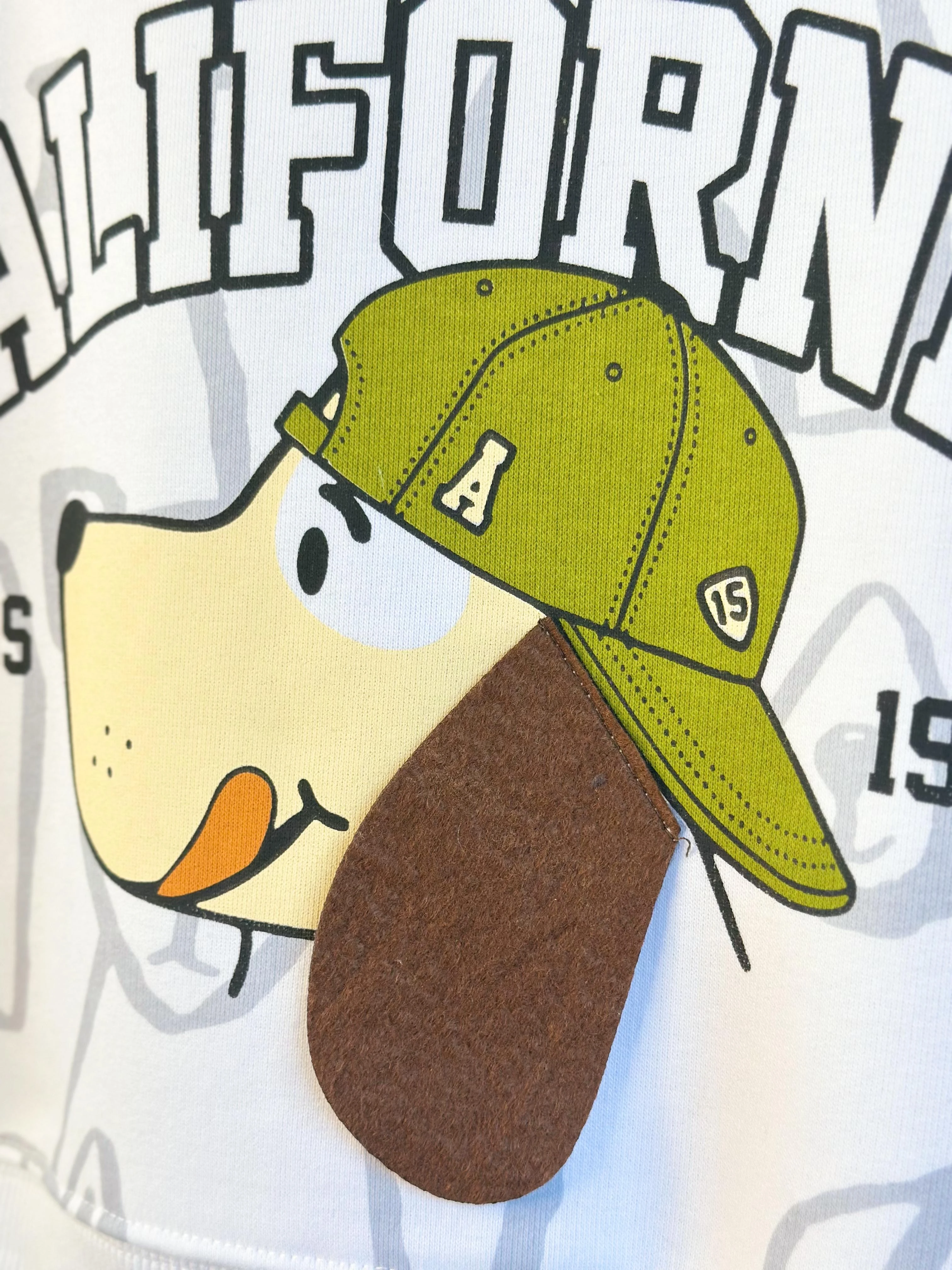 Sevimli Köpek Desen Kulak Detaylı Yeşil 3 İplik %100 Pamuk Erkek Çocuk Alt Üst Takım