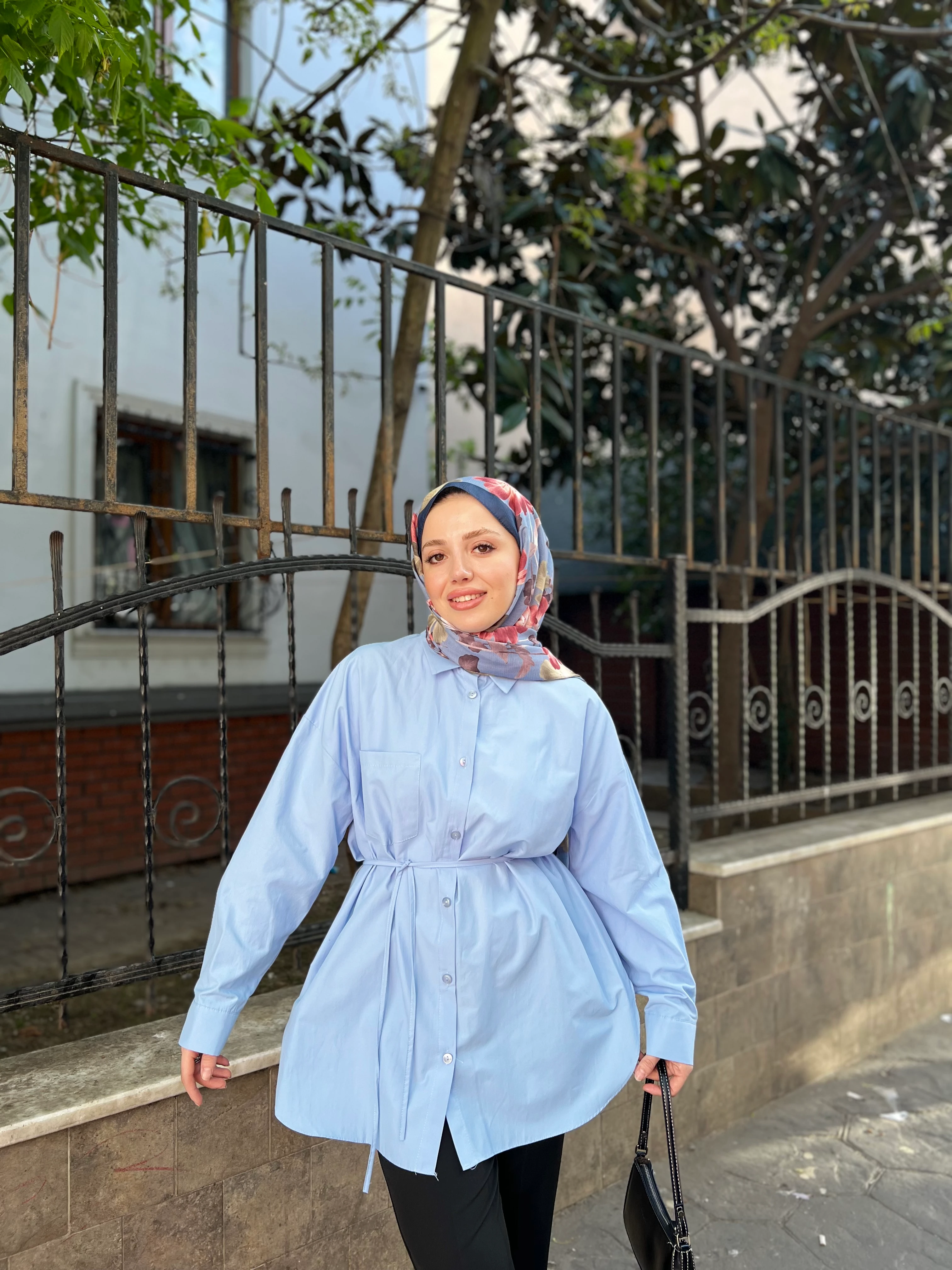 CEP DETAY GÖMLEK / MAVİ