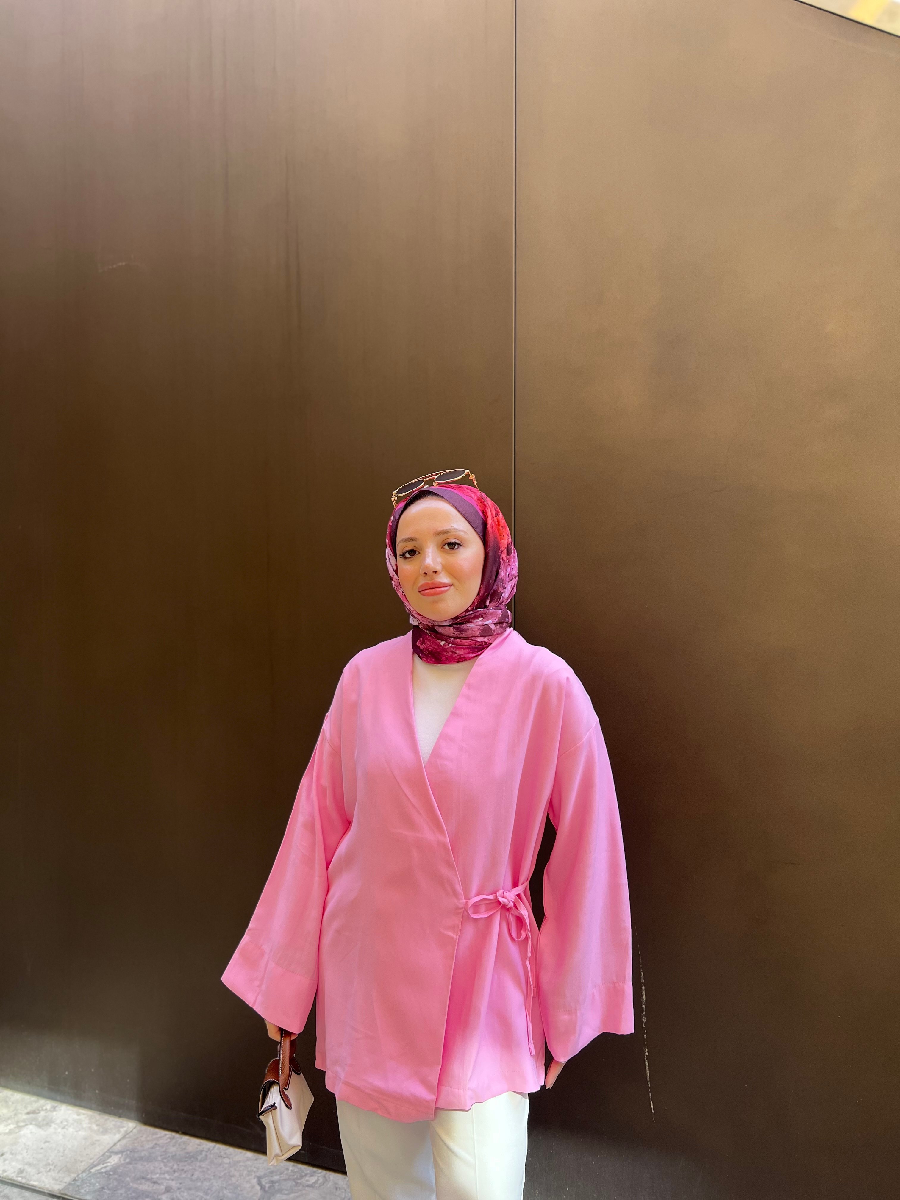İPLİ KİMONO / PEMBE
