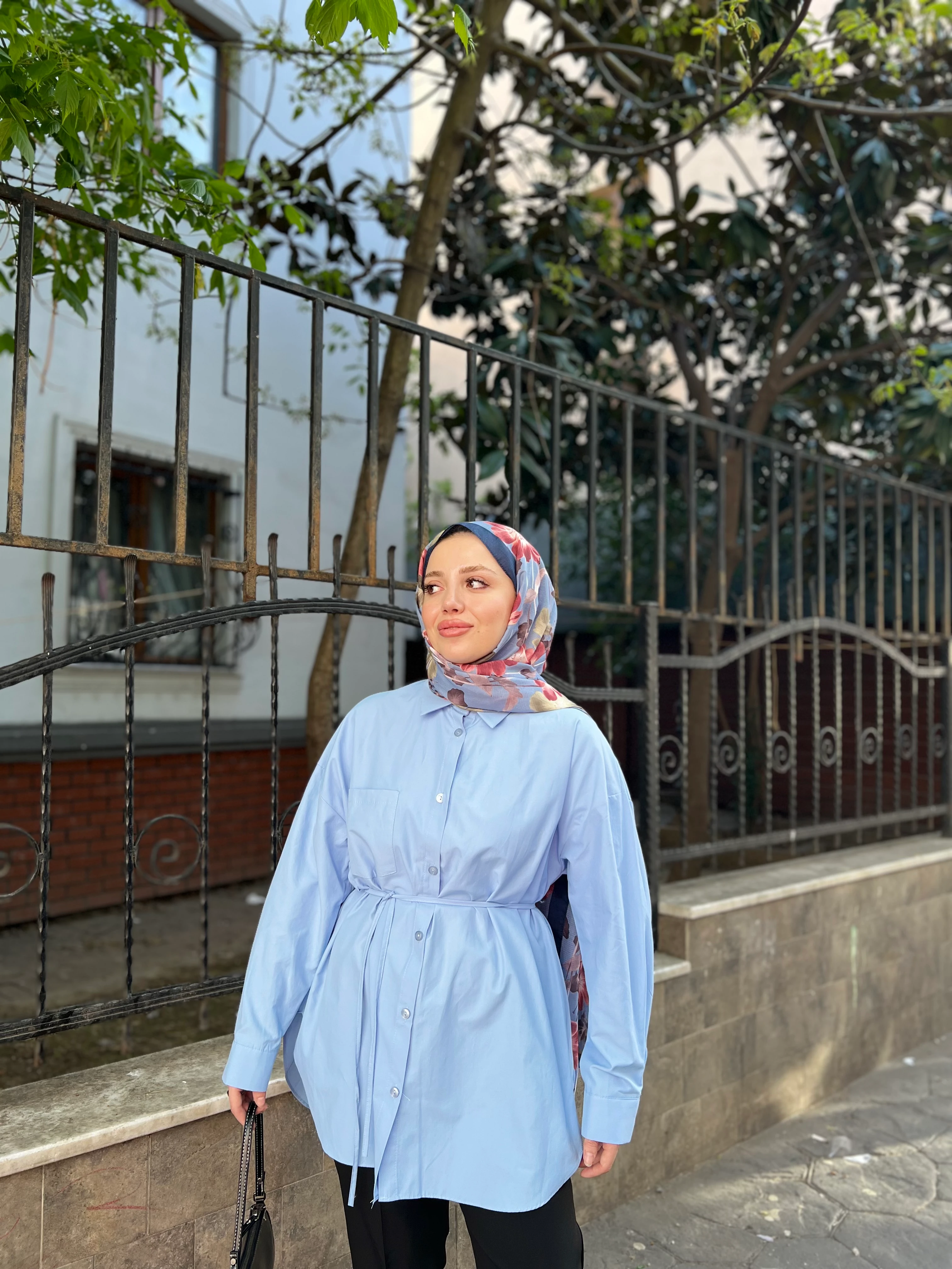 CEP DETAY GÖMLEK / MAVİ