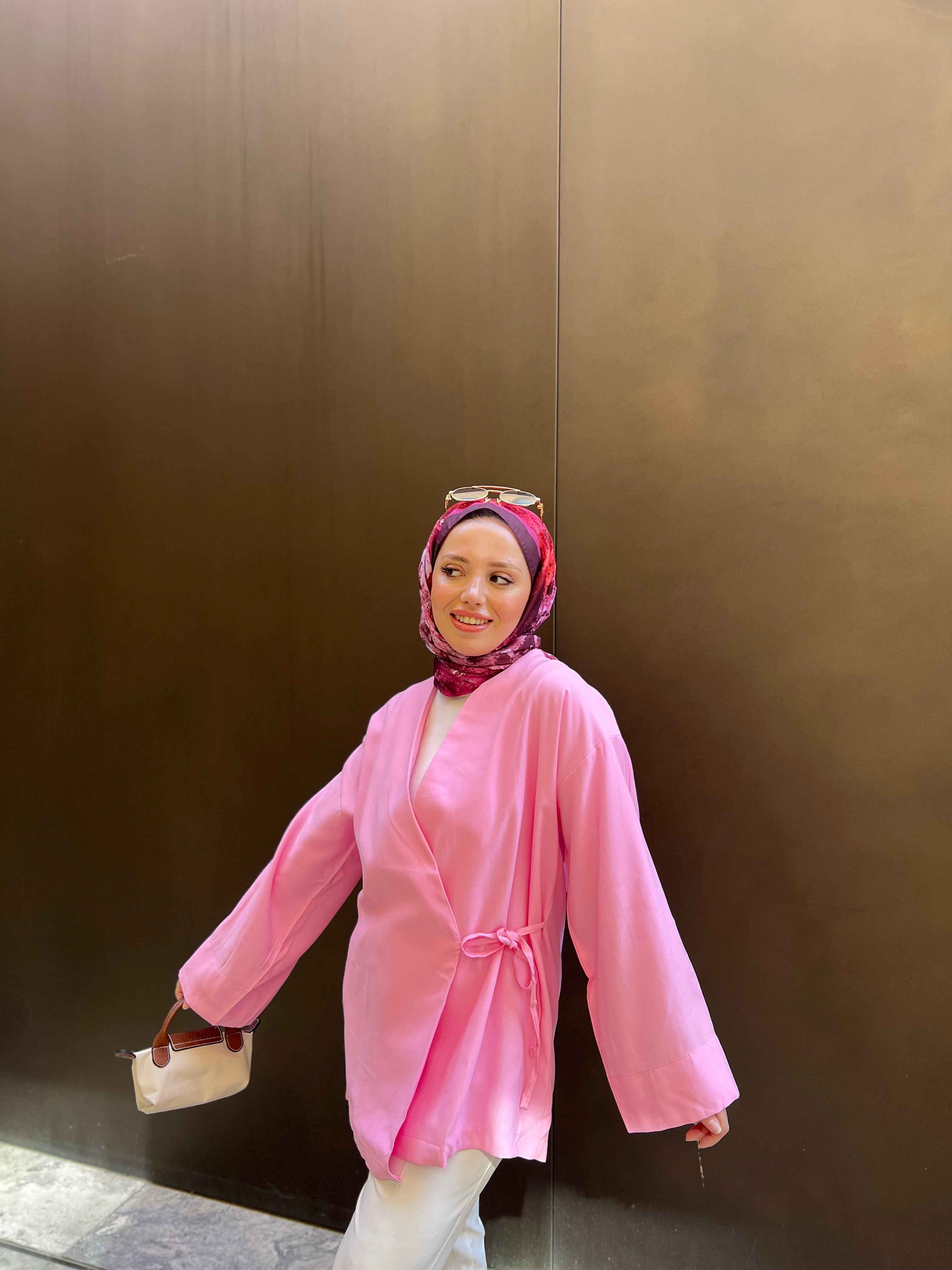 İPLİ KİMONO / PEMBE