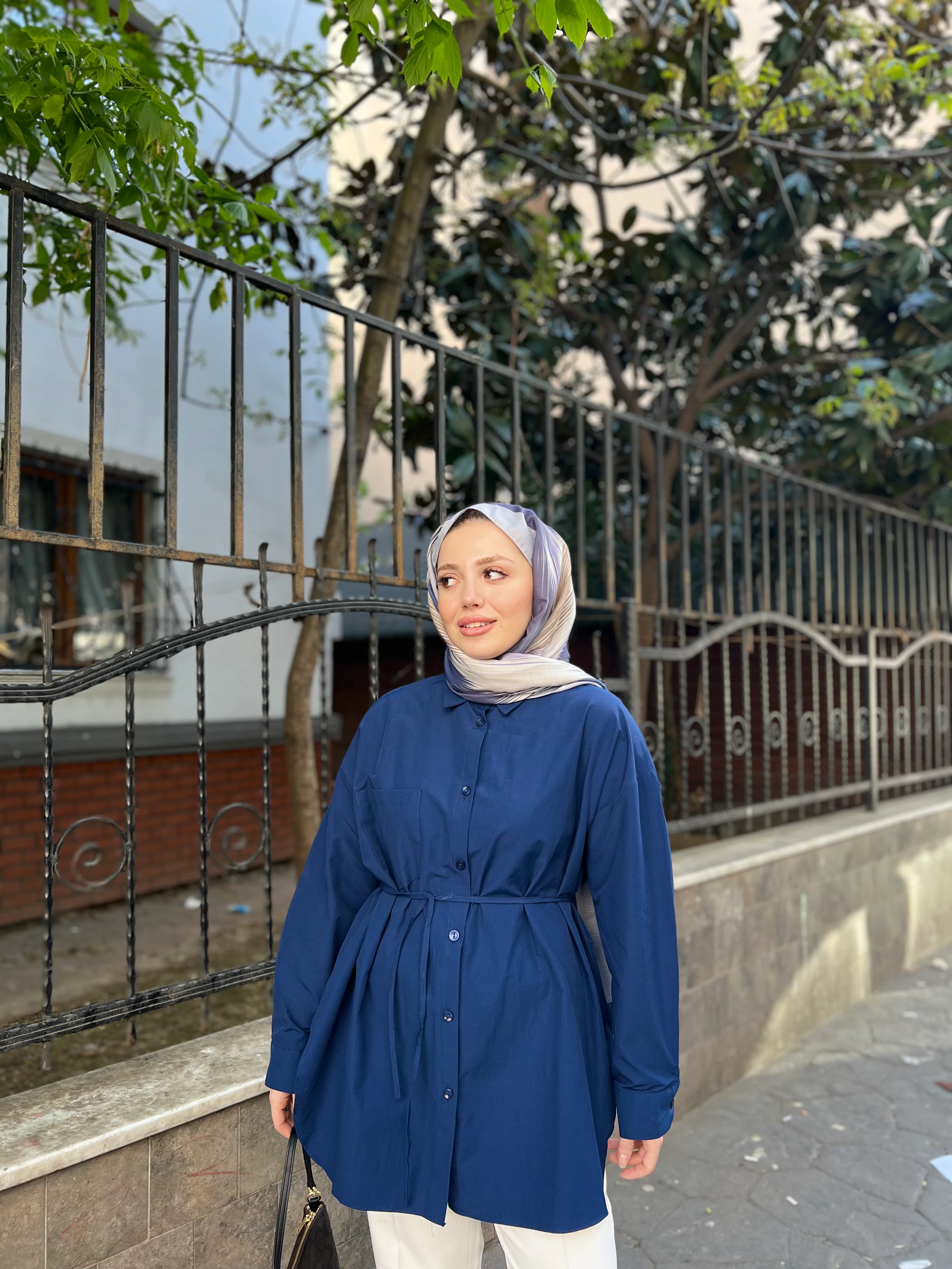 CEP DETAY GÖMLEK / LACİVERT