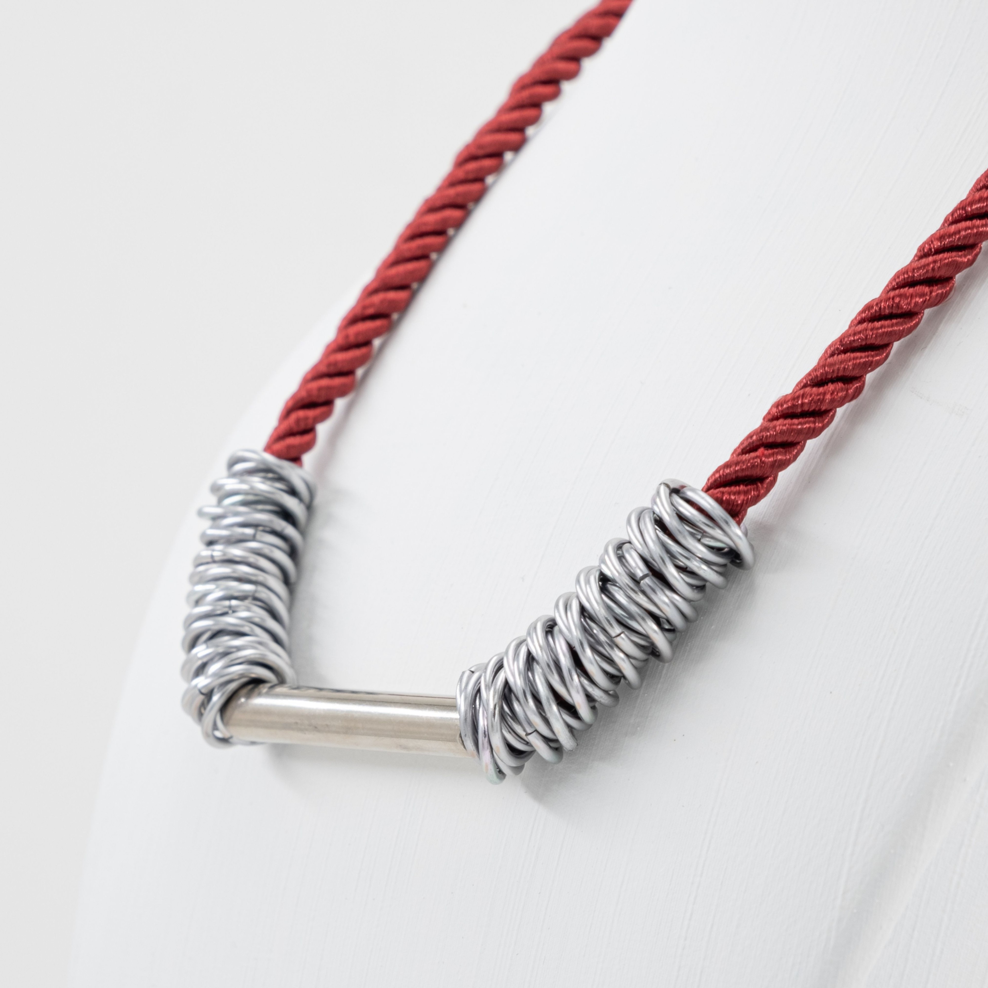Twisted Rope Necklace with Chainmail Detail