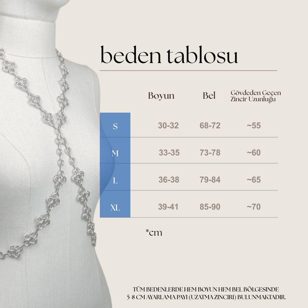 Örgü Zırh Detaylı Ay Taşı Vücut Takısı