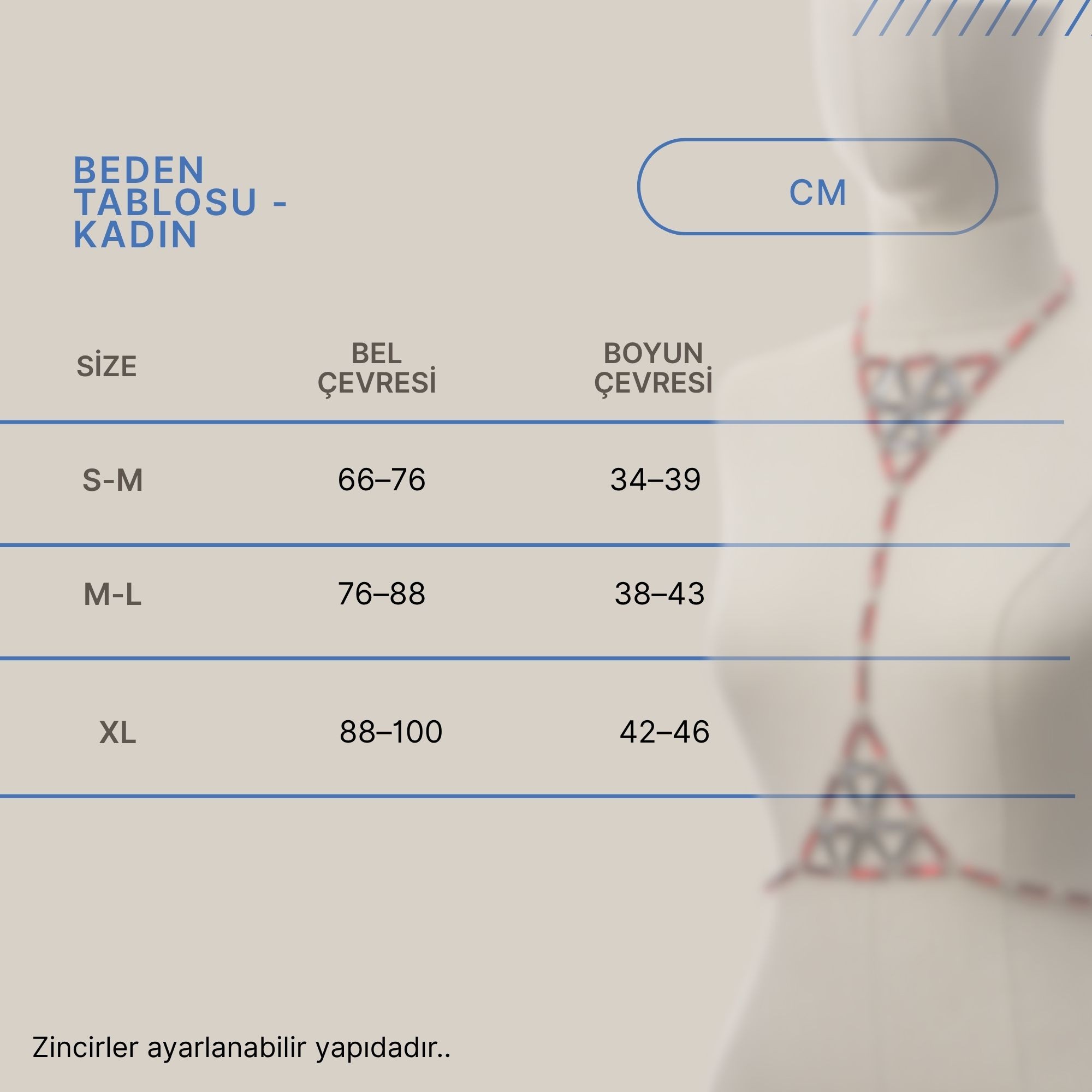 Akrilik Kristal Modüler Vücut Takısı
