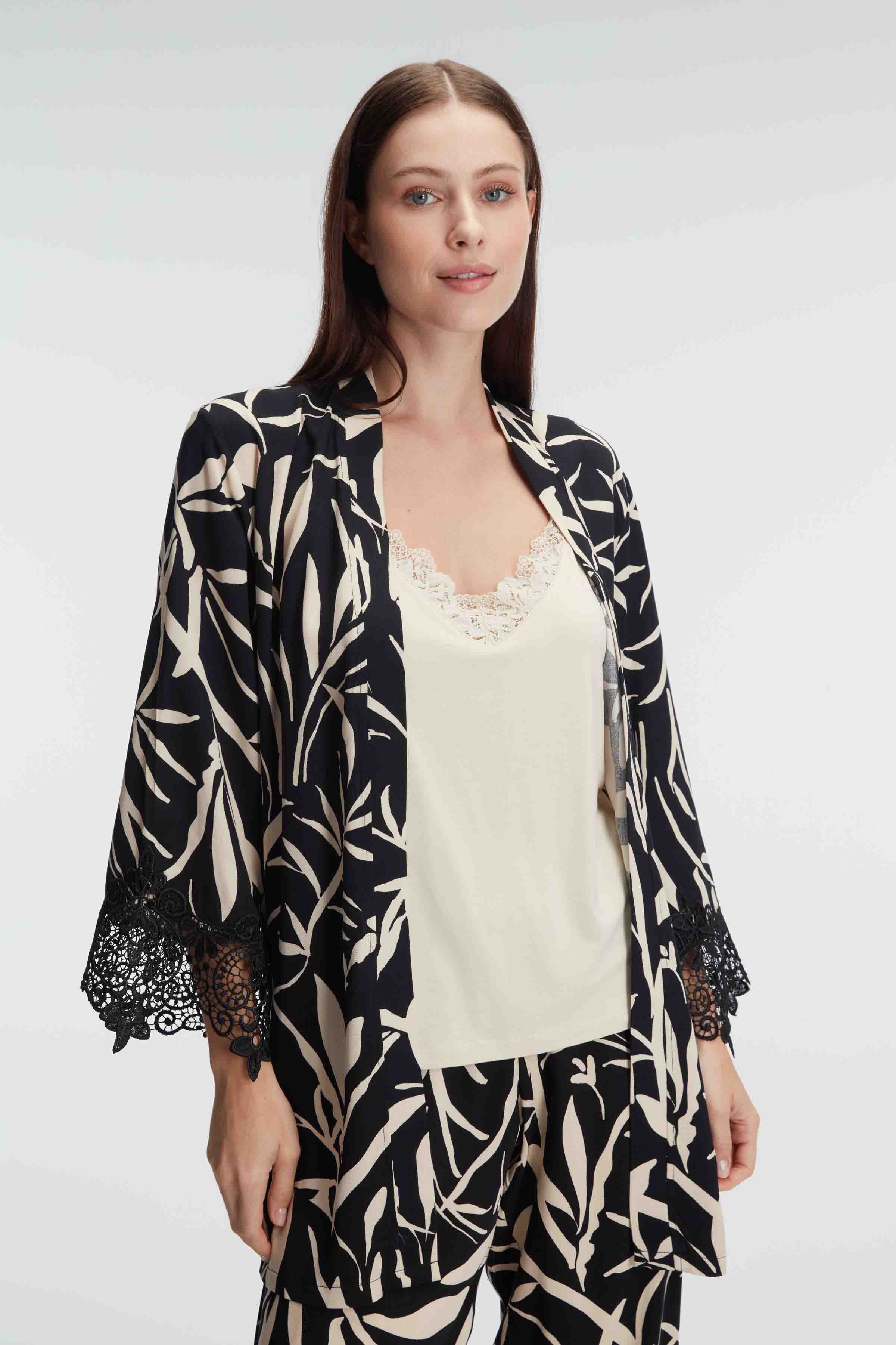 Ensemble Pyjama 3 Pièces, Col en V