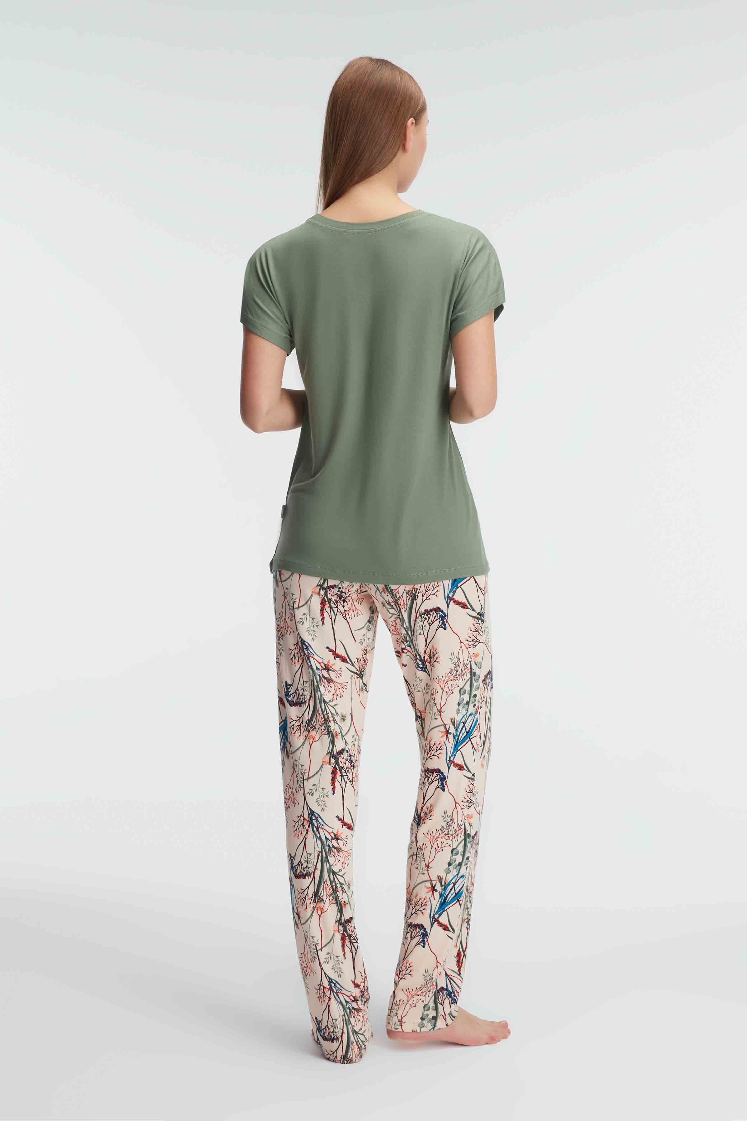 Ensemble pyjama, manche courte , col V, avec Dessins