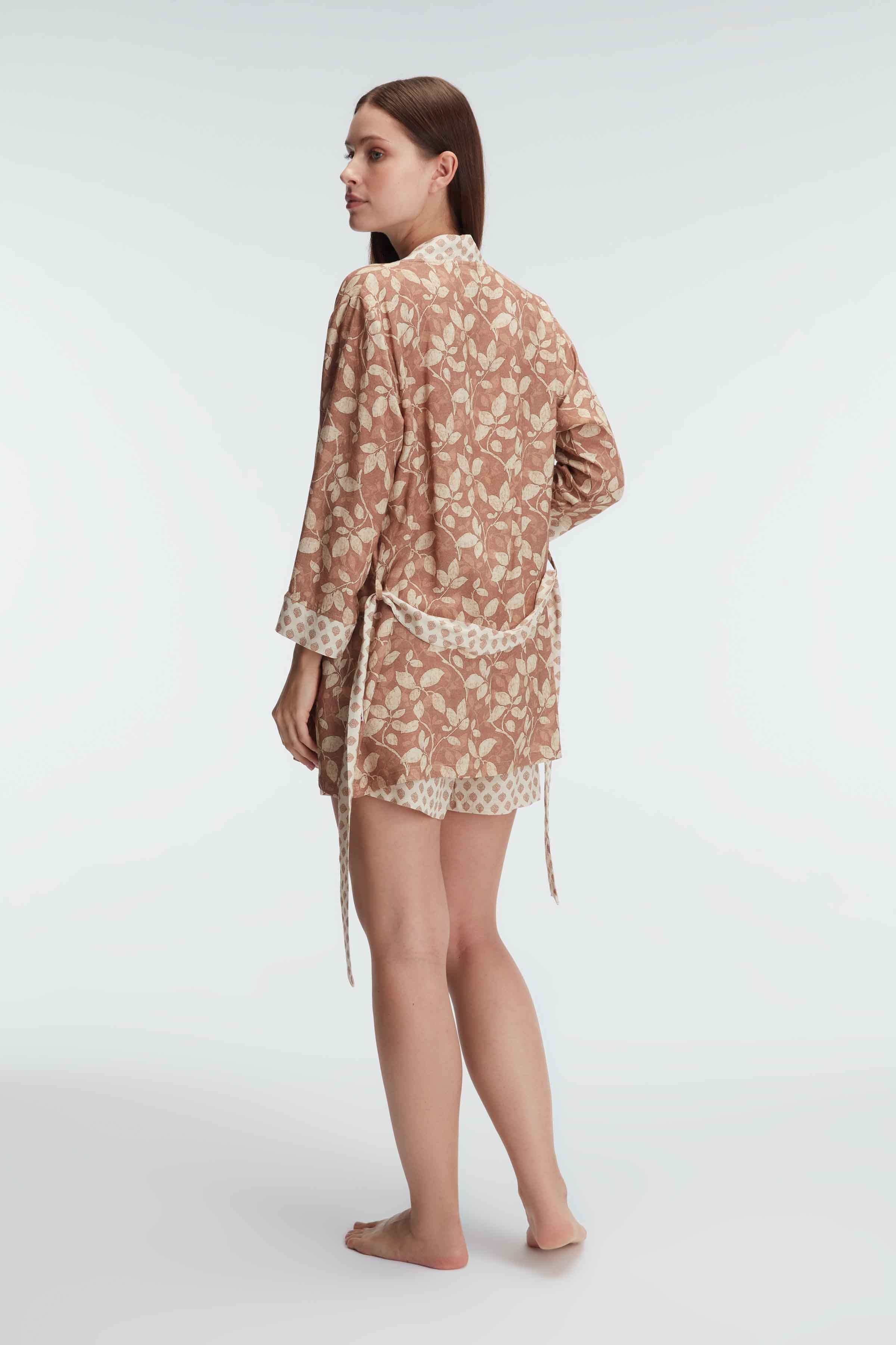 Ensemble 3 Pièces, Body en Crochet et Pyjama à Motifs Floraux