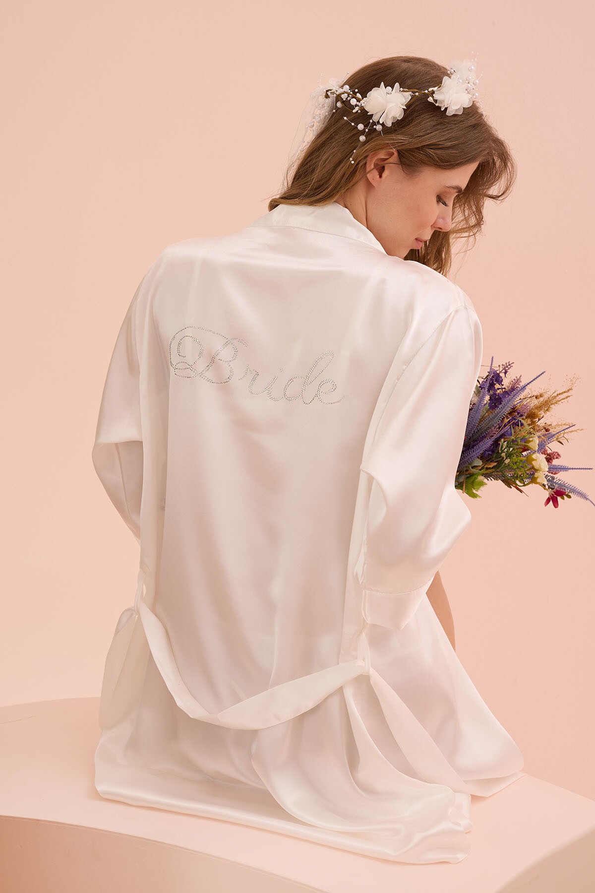 Best for Bride – Peignoir en satin Premium main variant image