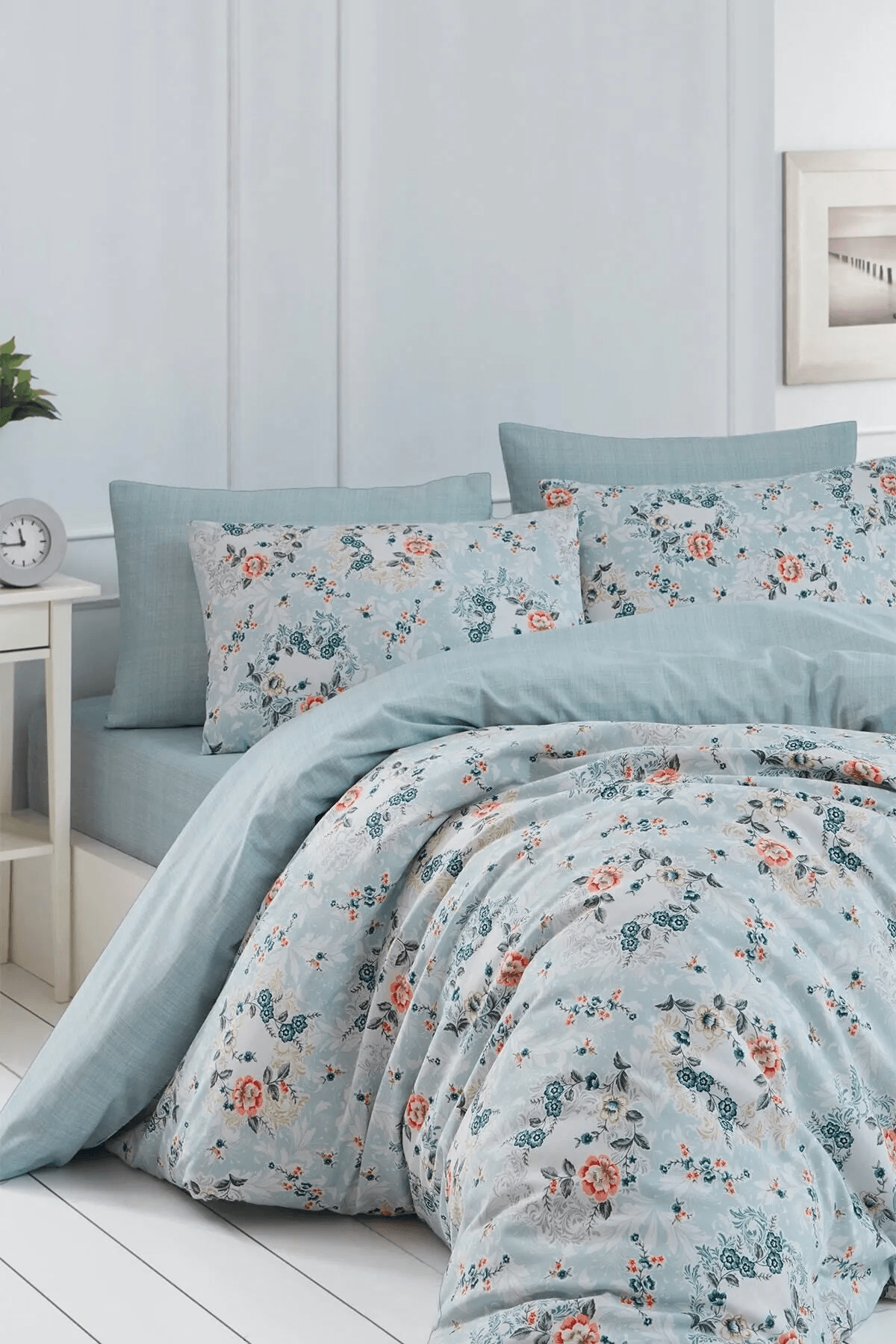 Parure de Lit Double Polycoton ECLAT   Housse - Drap - 4 Taies d'oreiller image
