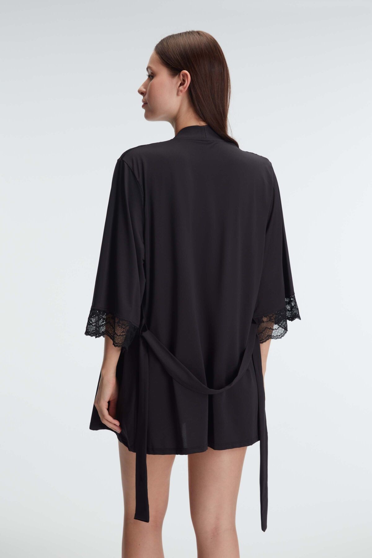 Ensemble 3 Pièces, Robe de Chambre, Soutien-Gorge et String