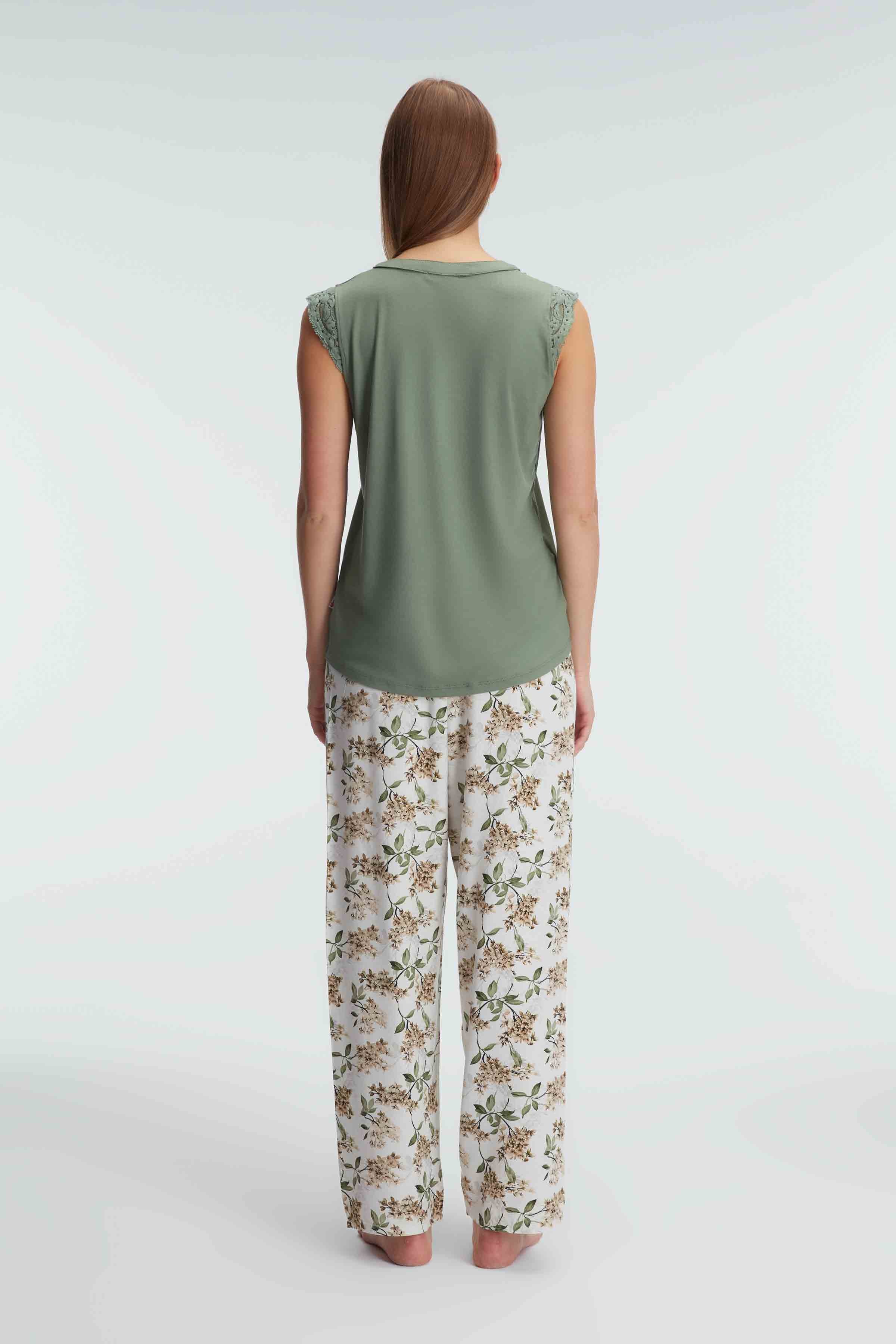 Ensemble pyjama, sans manches , col V