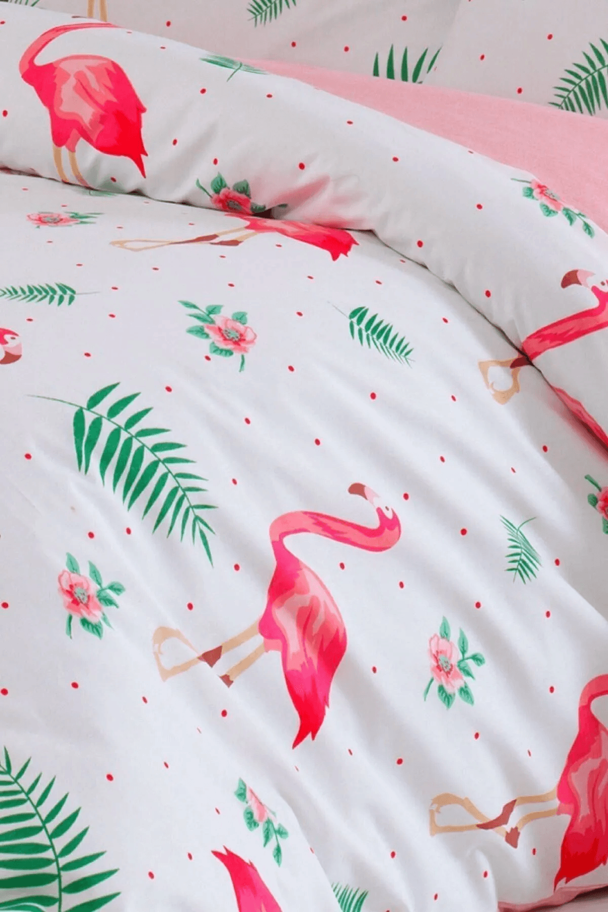 Parure de Lit simple Polycoton FLAMINGO