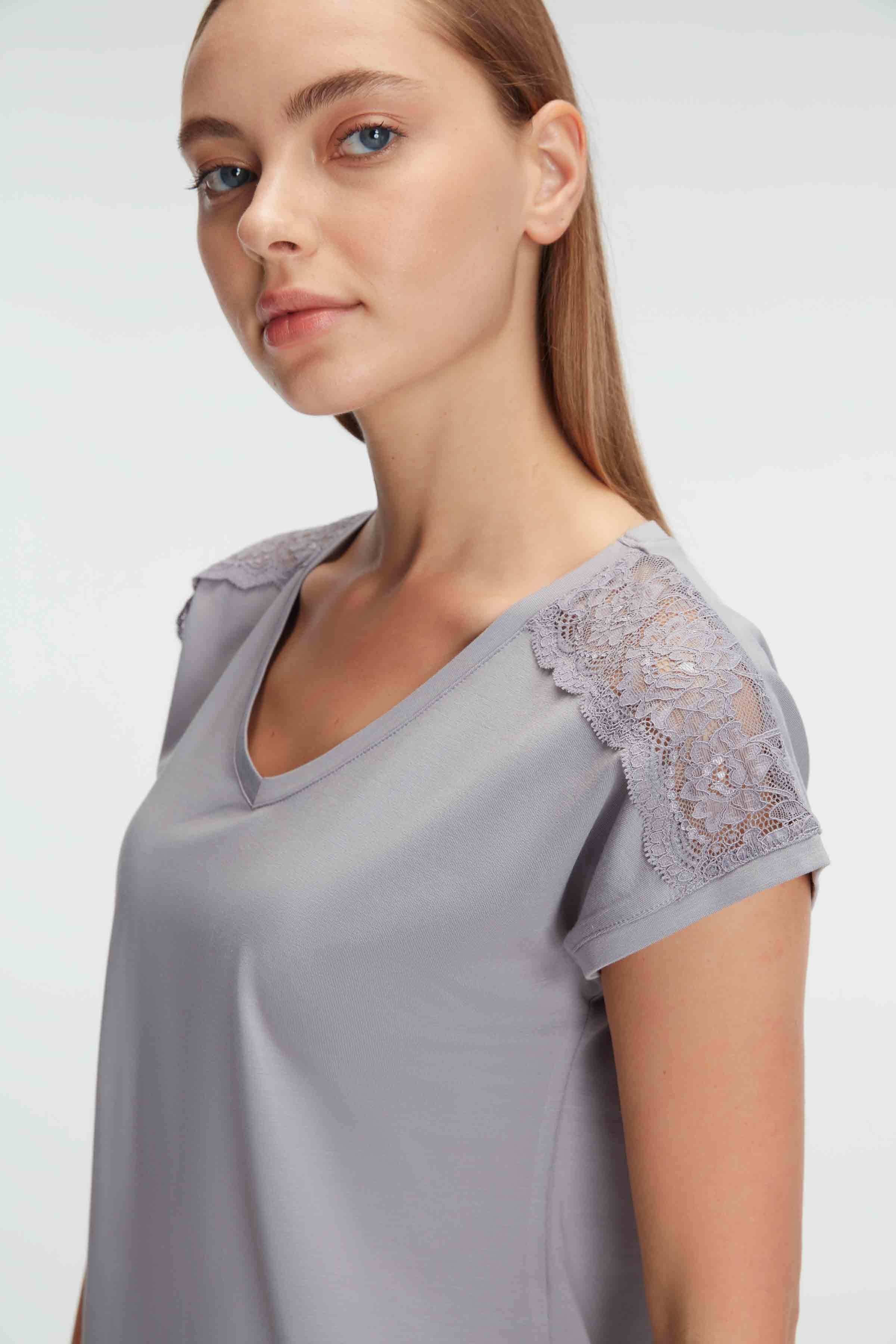 Ensemble Pyjama  à Manches Courtes, Bambou avec Motifs Floraux