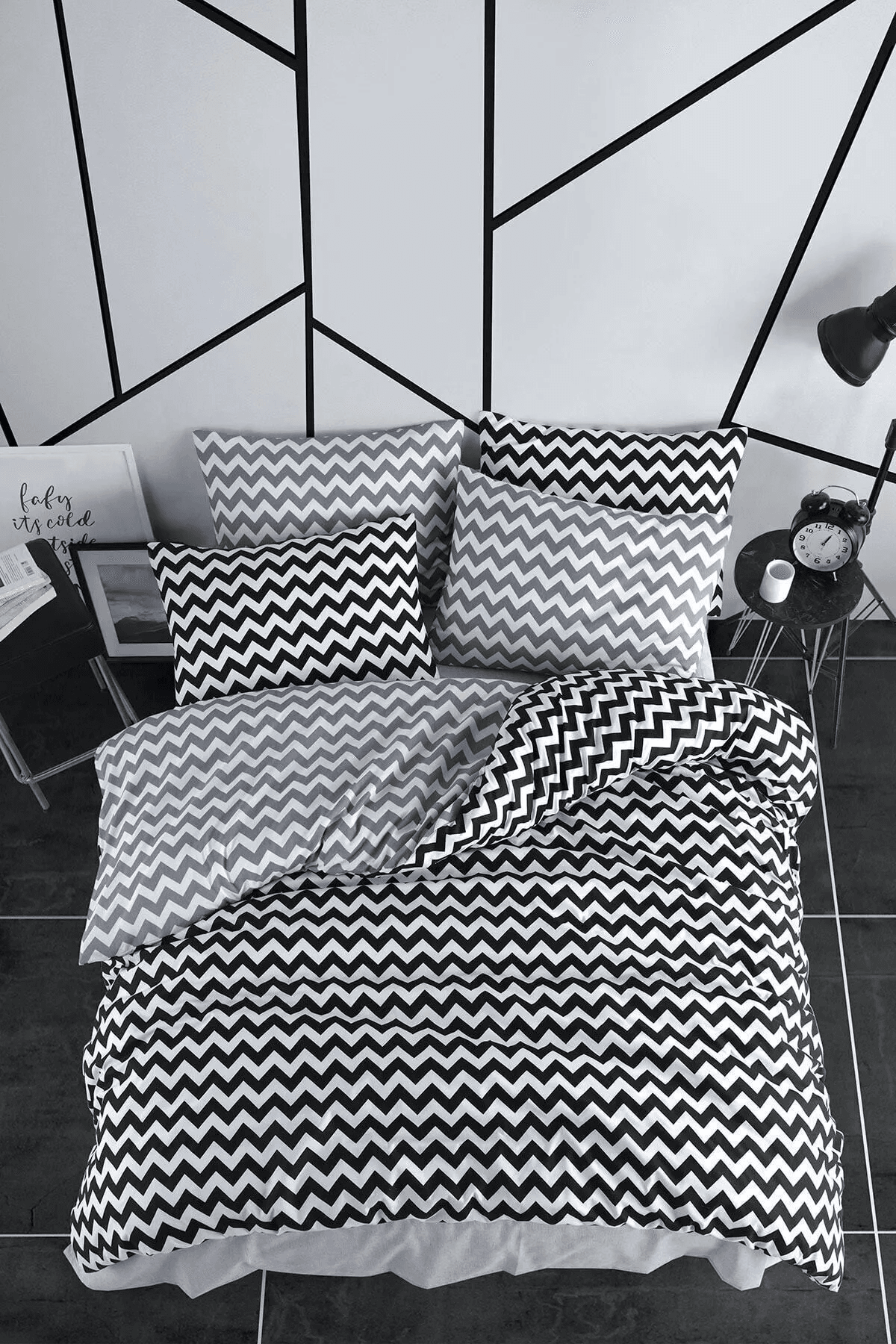Parure de Lit Double Polycoton OLYMPUS  Housse - Drap - 4 Taies d'oreiller image