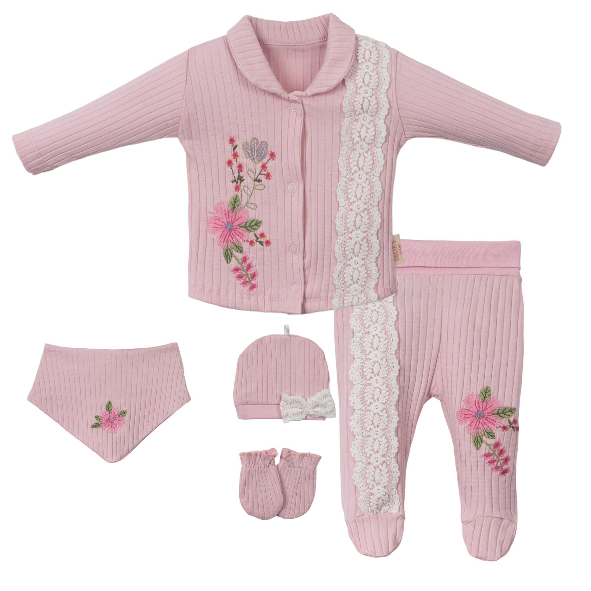 ENSEMBLE NAISSANCE fleuris 5 PIECES image