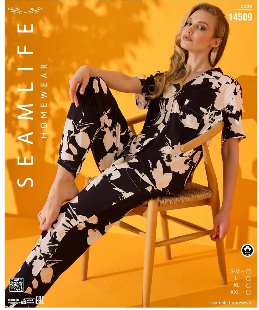 Ensemble Pyjama Chemise demi-Manche main variant image