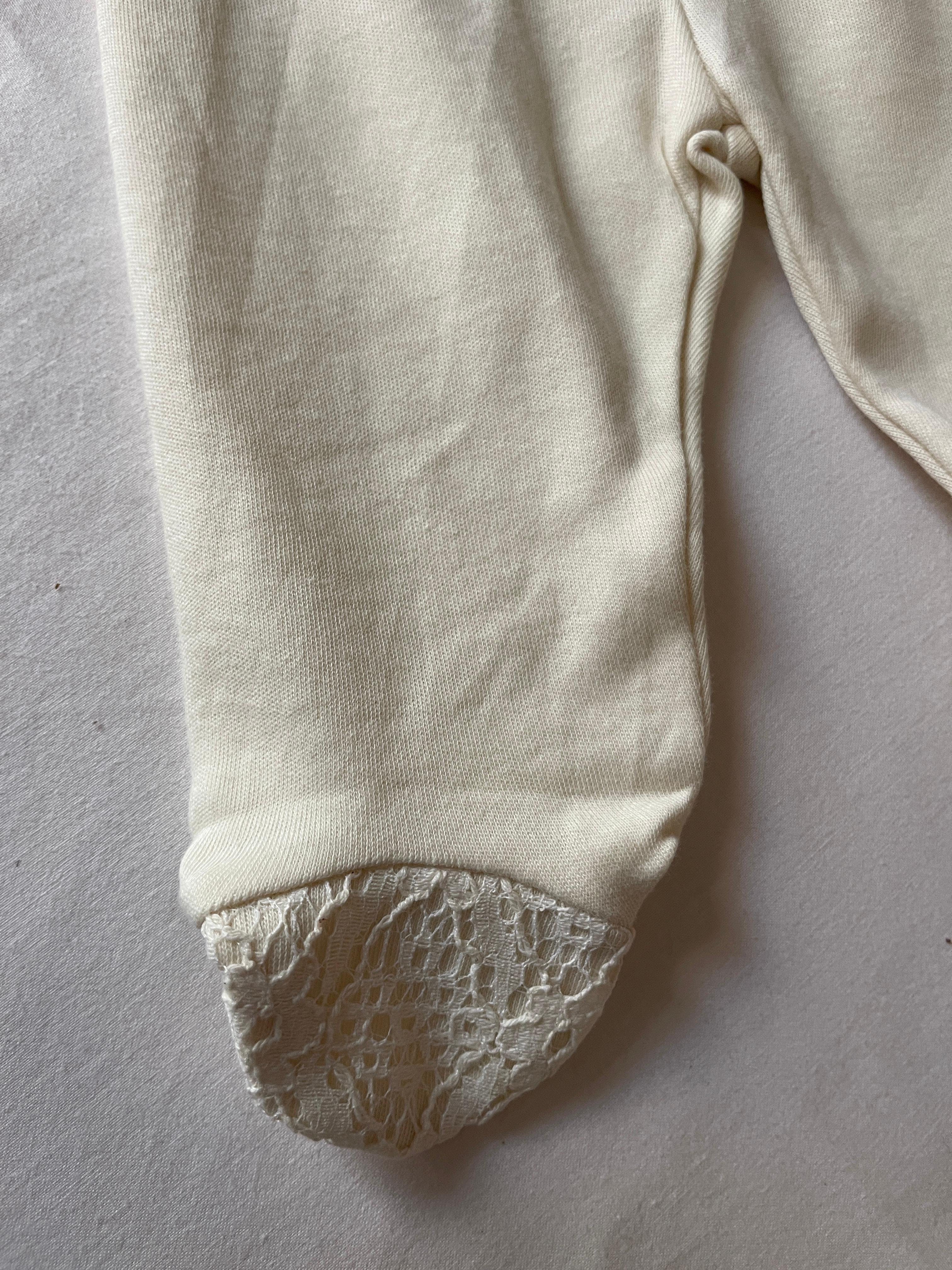 ENSEMBLE FLEURI 3 PIECES NAISSANCE-BAPTEME