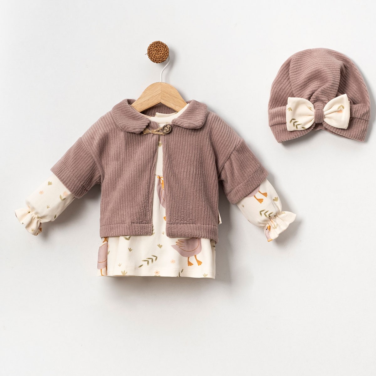 ENSEMBLE VESTE Velour avec Bonnet image