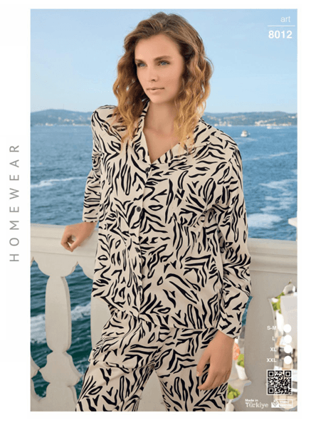 Ensemble Pyjama Chemise avec Manche