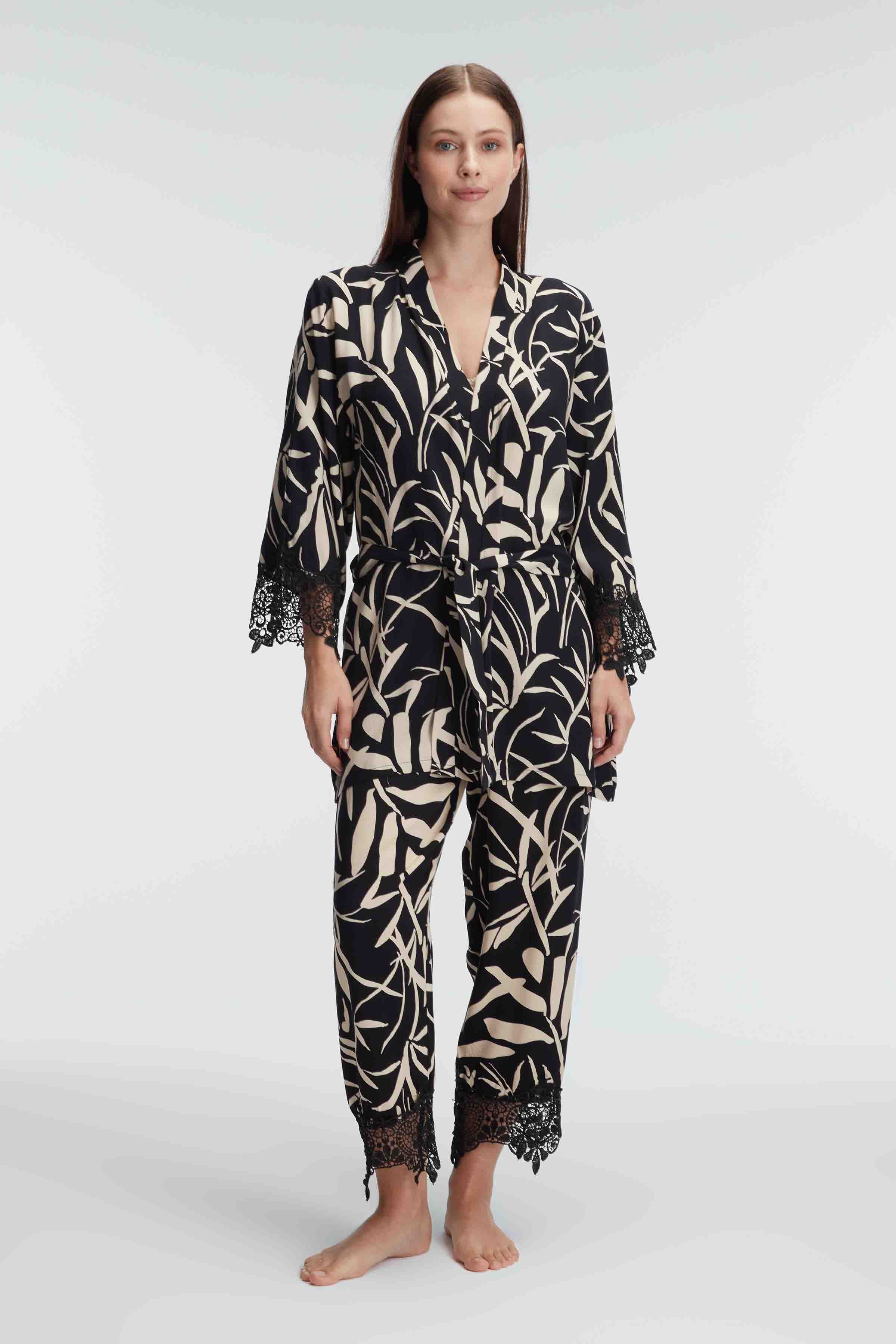 Ensemble Pyjama 3 Pièces, Col en V